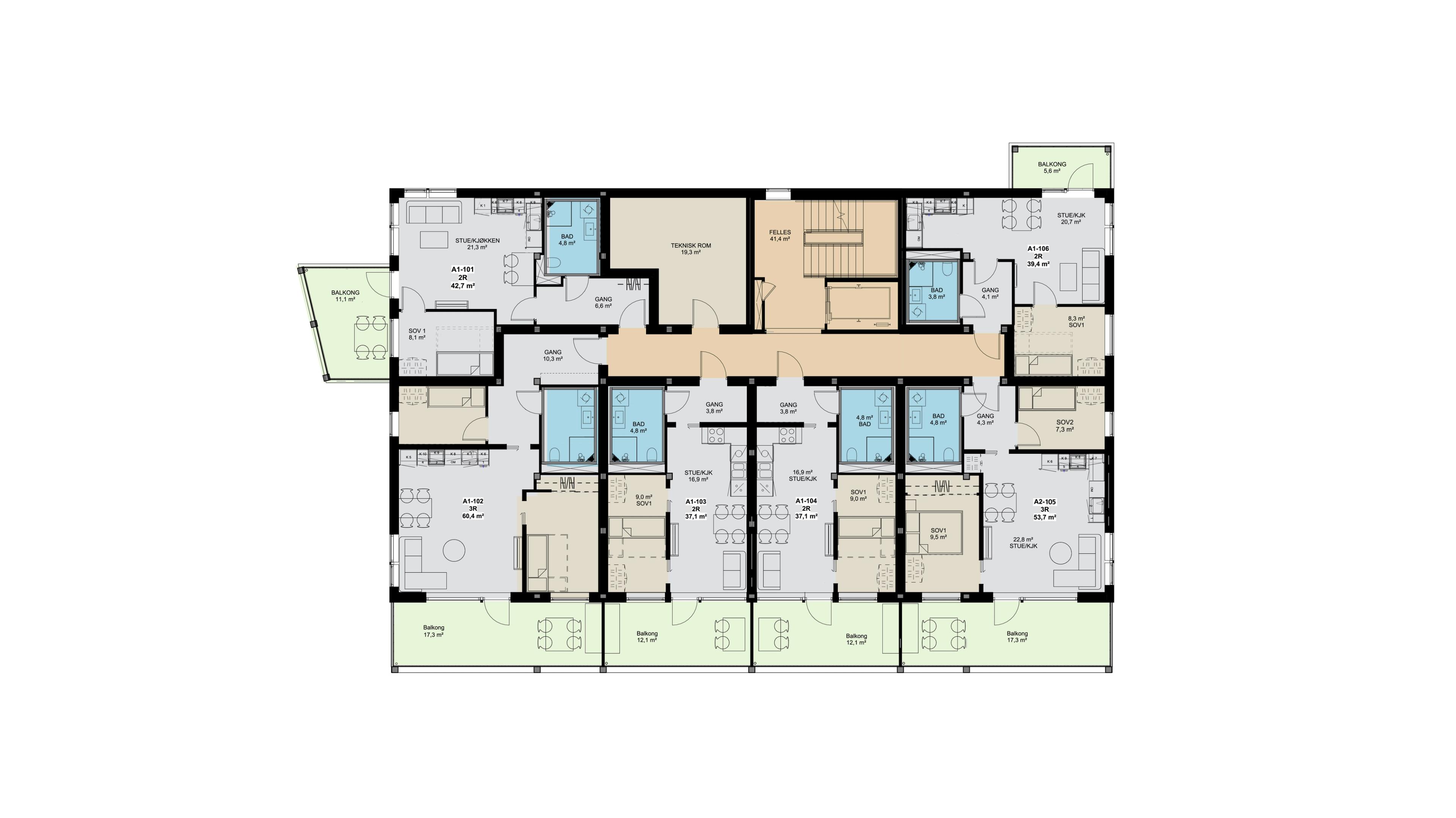 Trehusene plan 1.etg
