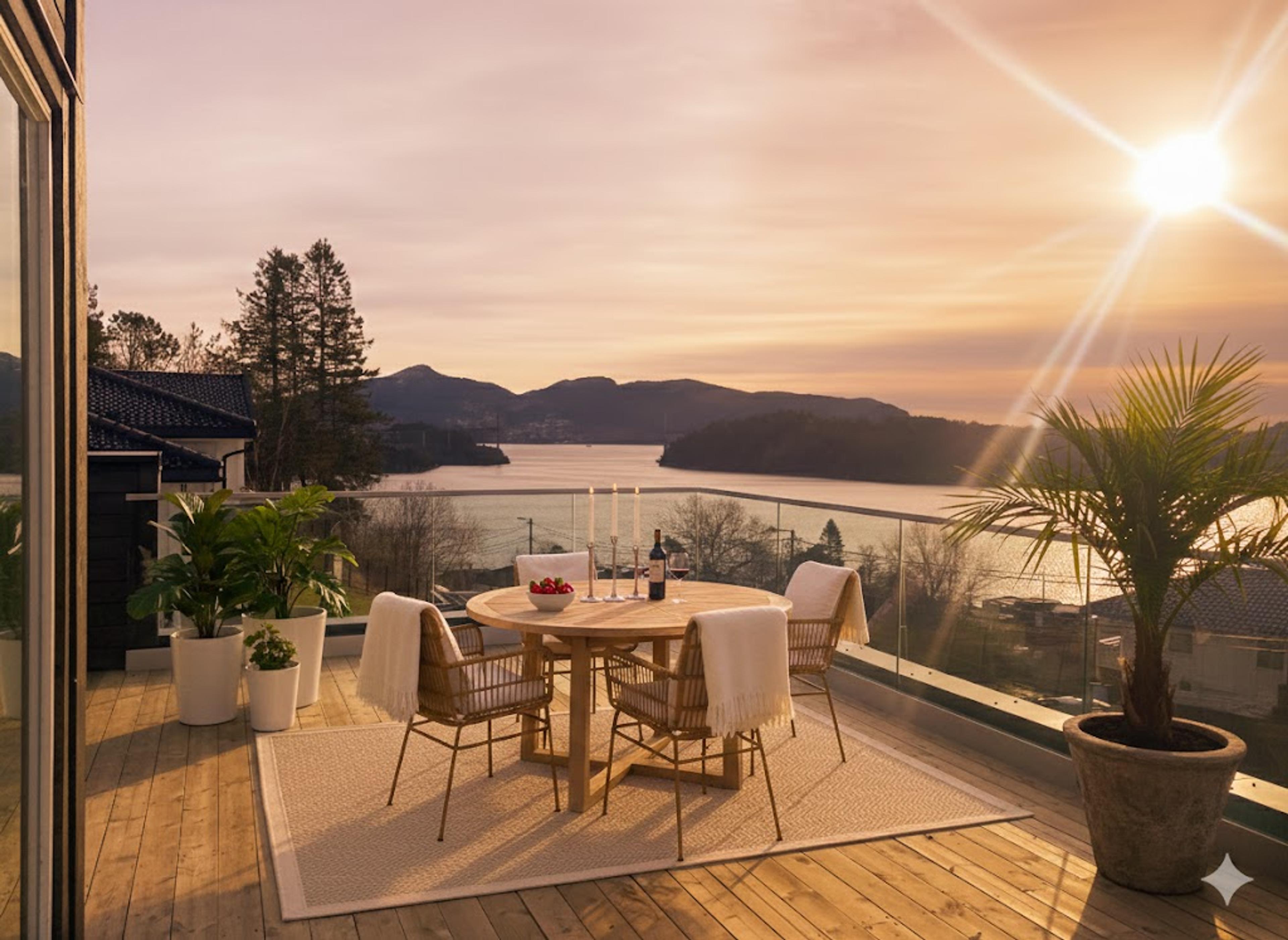 Sentral tomannsbolig med 4 soverom + loftstue og stor takterrasse! Nydelig utsikt!