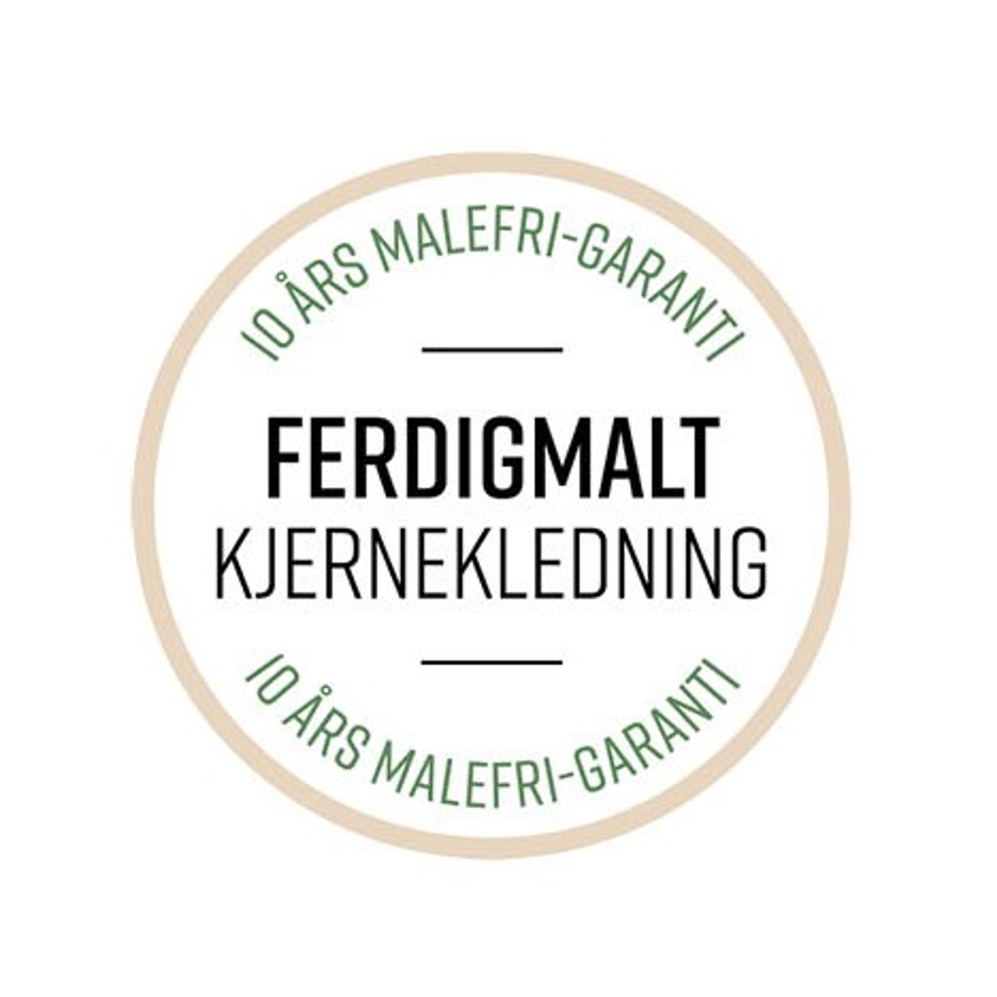 10-års malefri-garanti med ferdigmalt kjernekledning fra Hasås