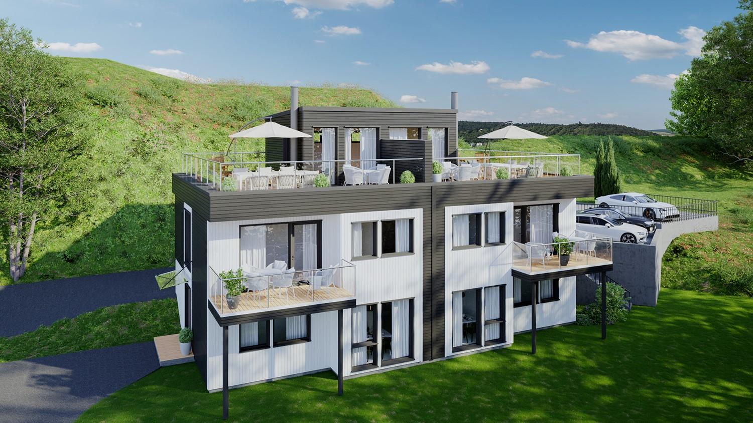 Tomannsbolig med takterrasse