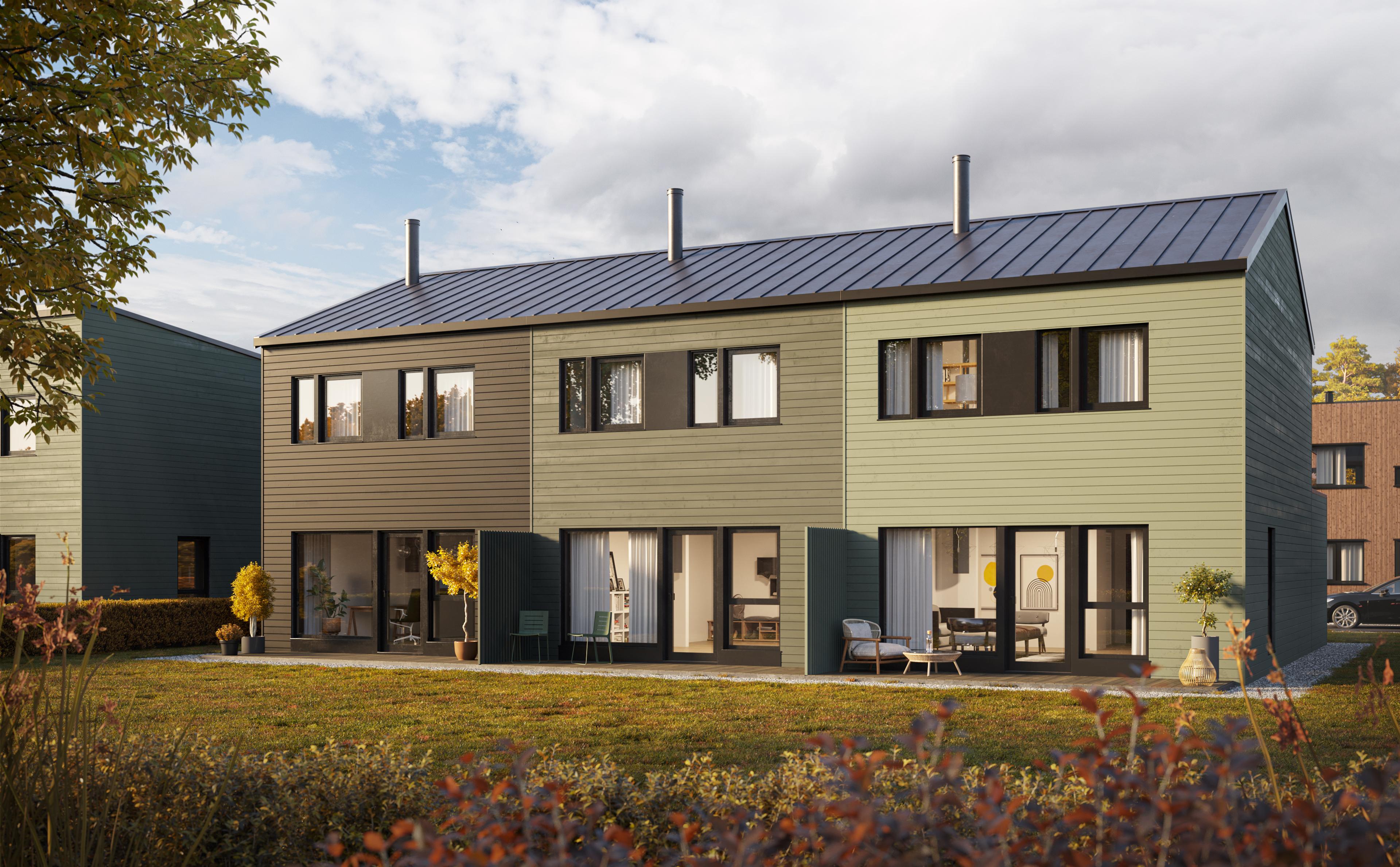 Fasade vendt mot utsikt (illustrasjon)