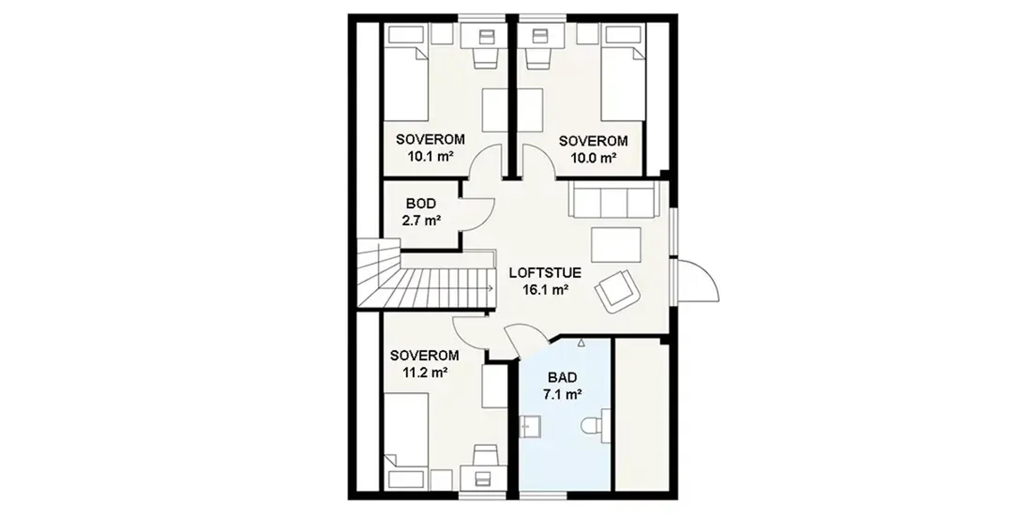 Andre etasje i Bjørkeng fra Systemhus