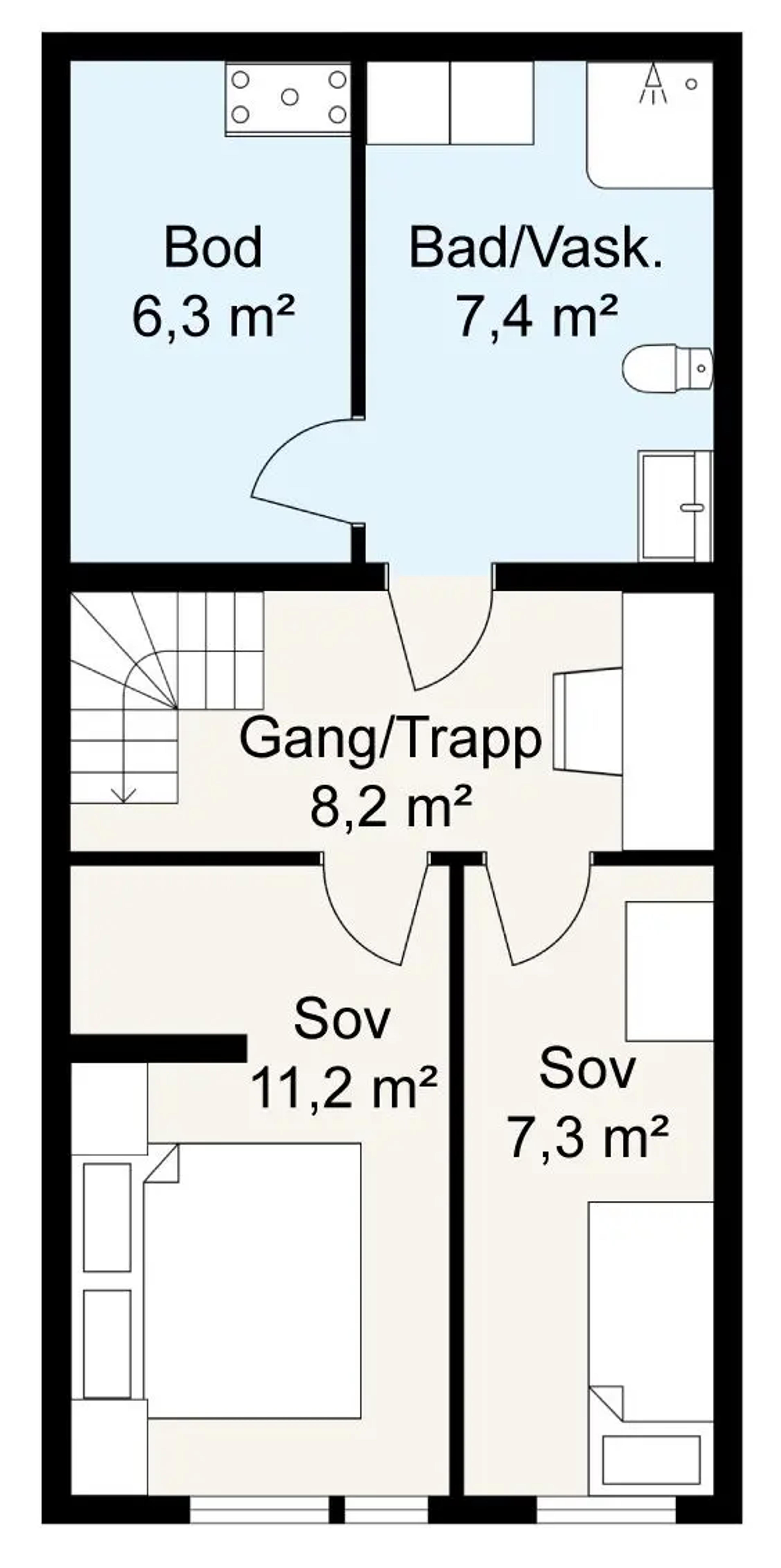 Systemhus Moholt plantegning