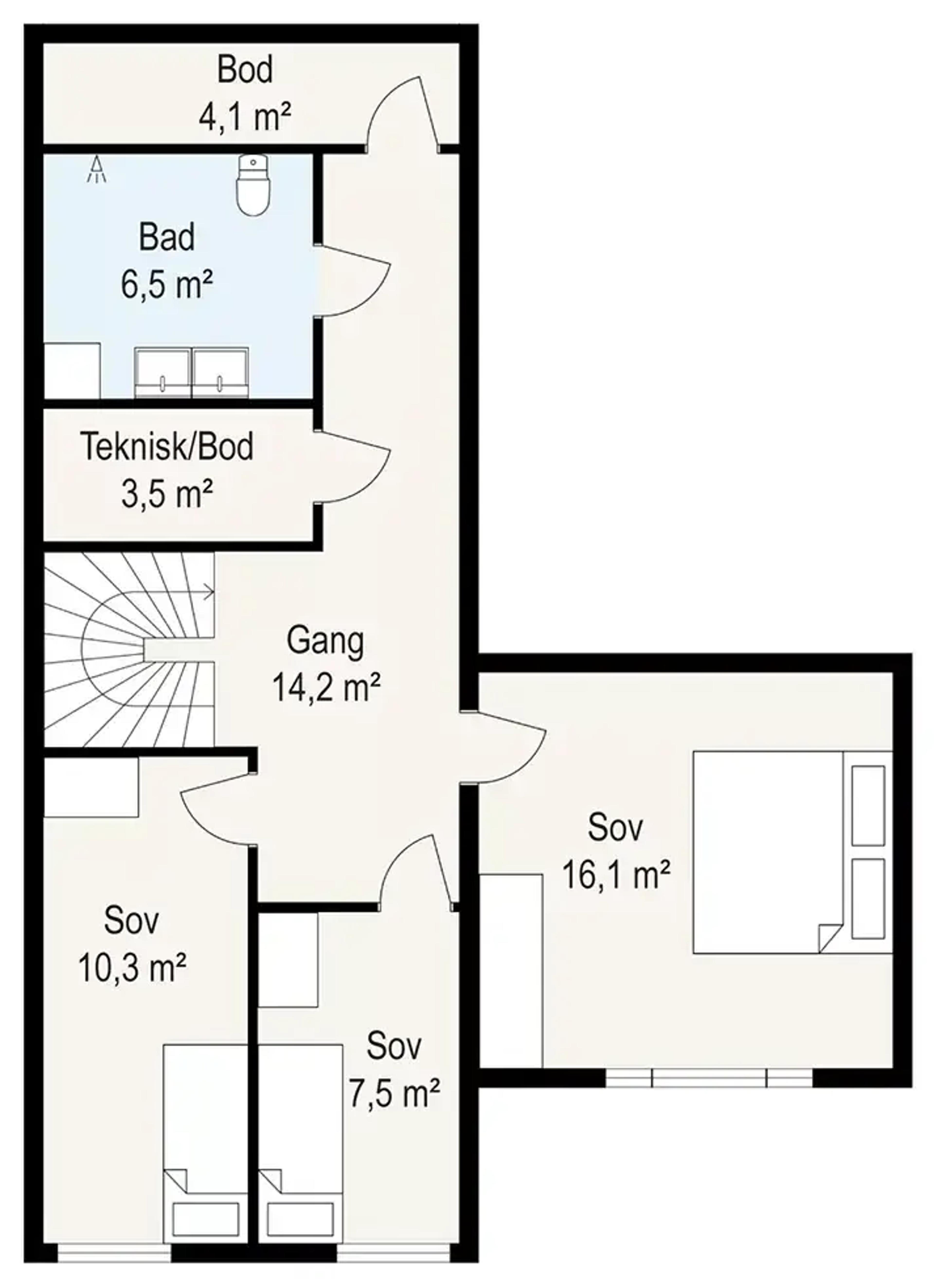 Systemhus Lyngen skrå tomt underetasje
