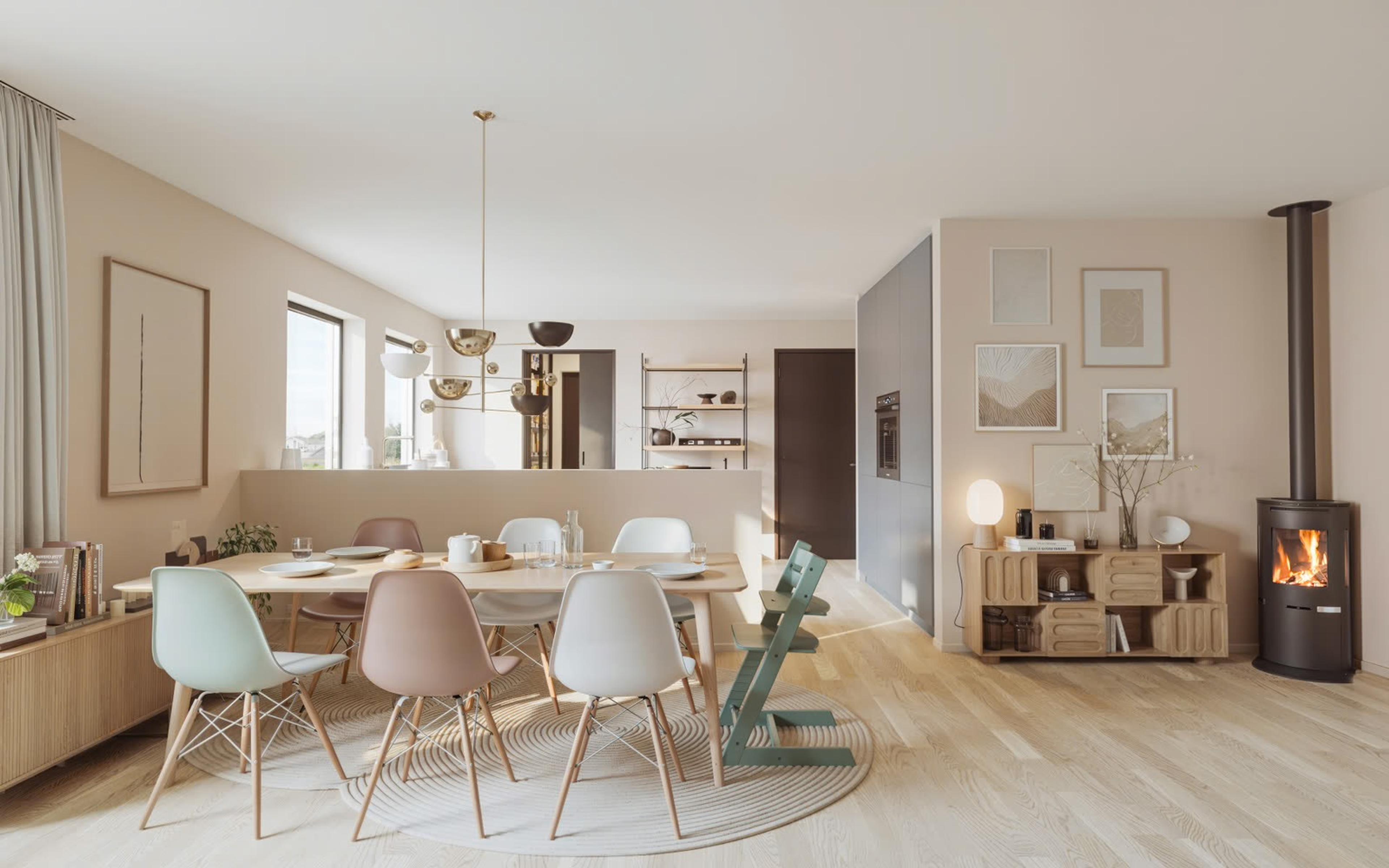 illustrasjon på interiør