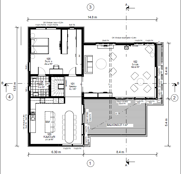 Plantegning 2.etasje