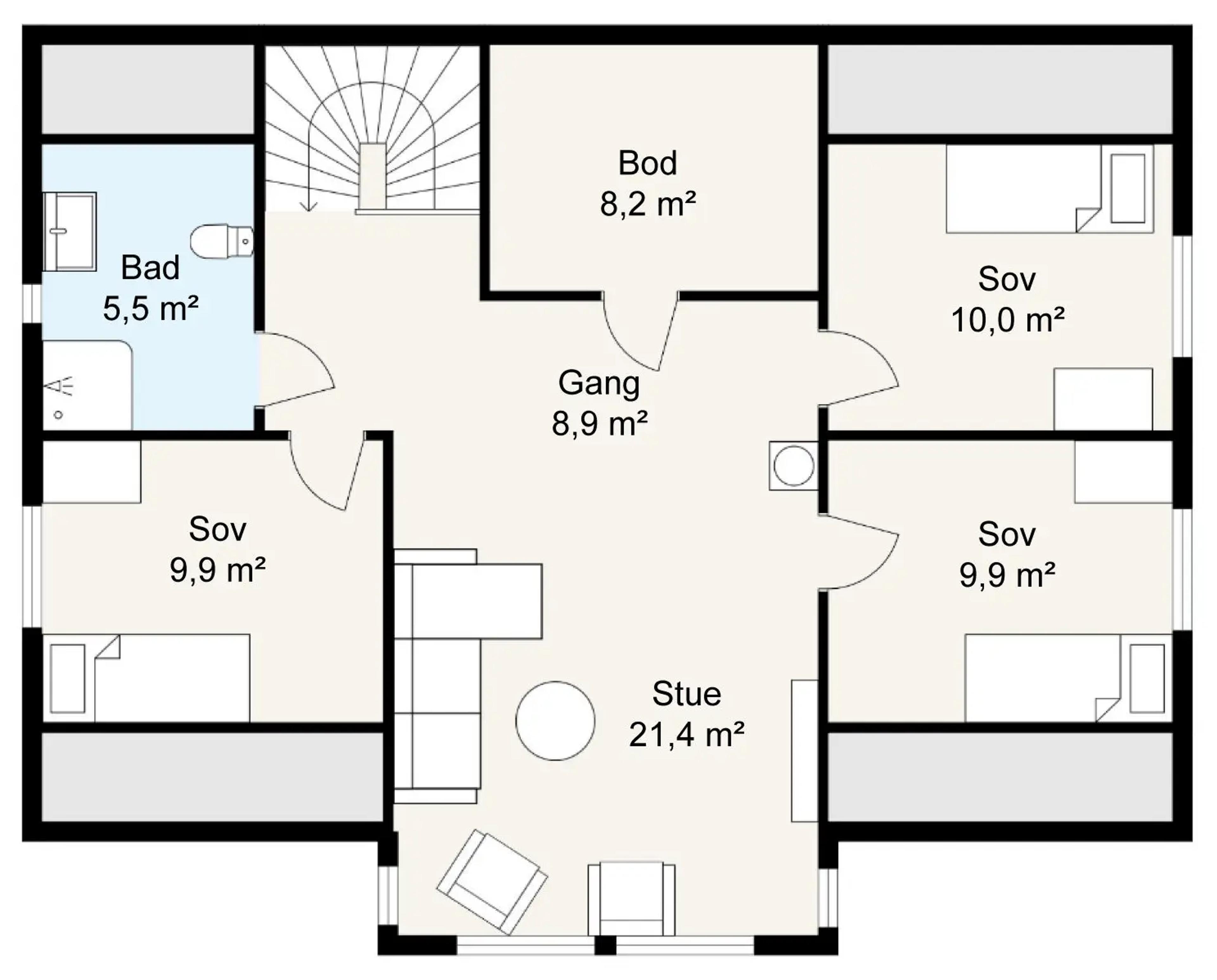 Systemhus Selvik plantegning
