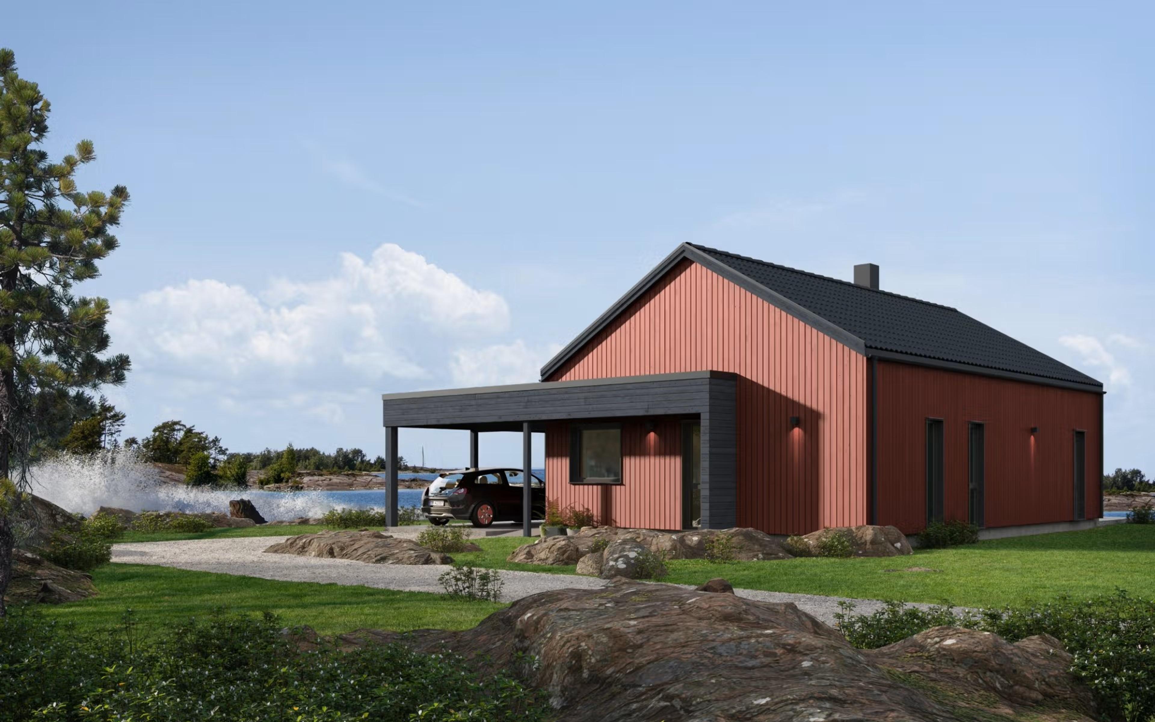 Fasade med alternativ farge