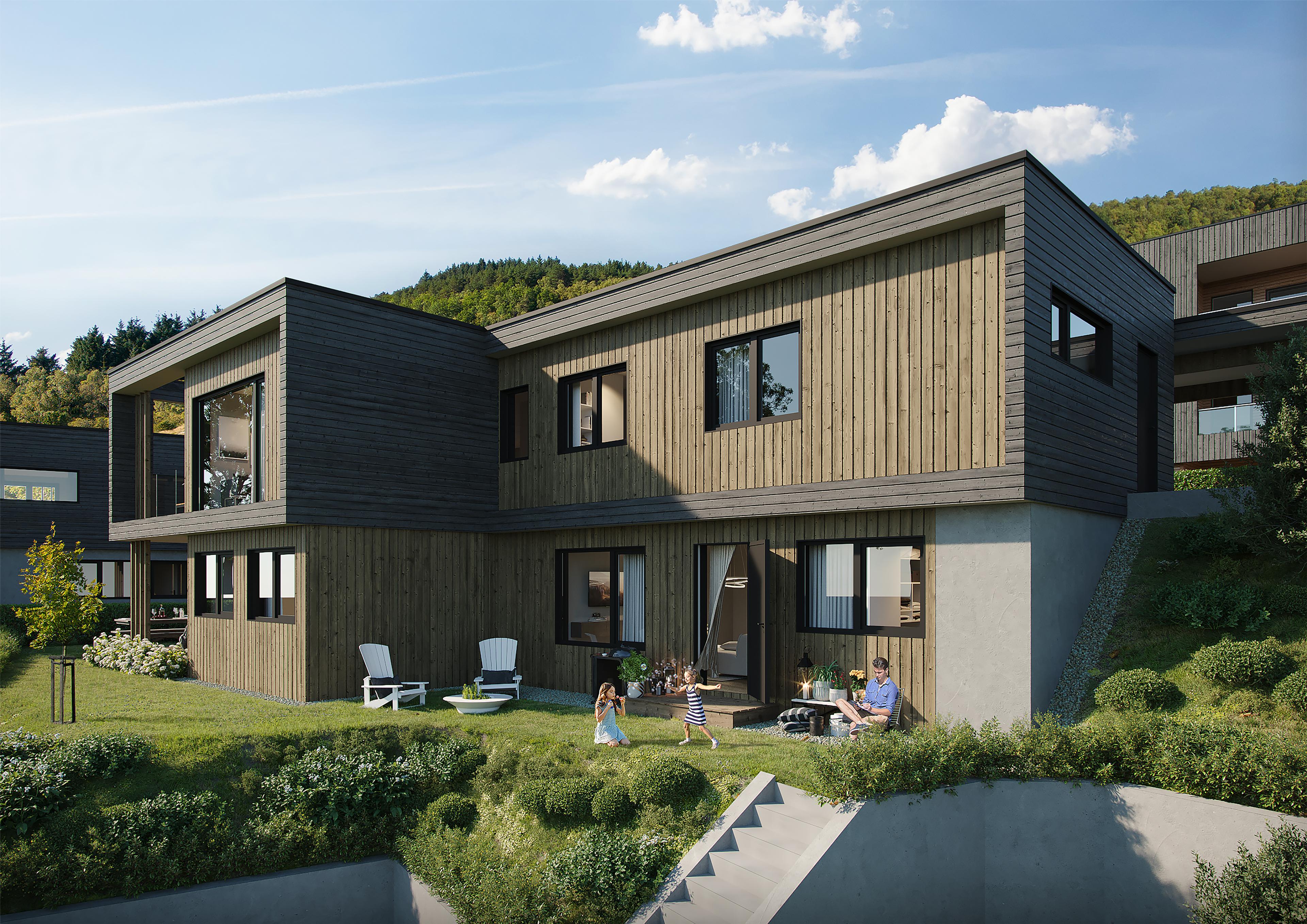 Ny enebolig med utleiedel på populære Resahagen