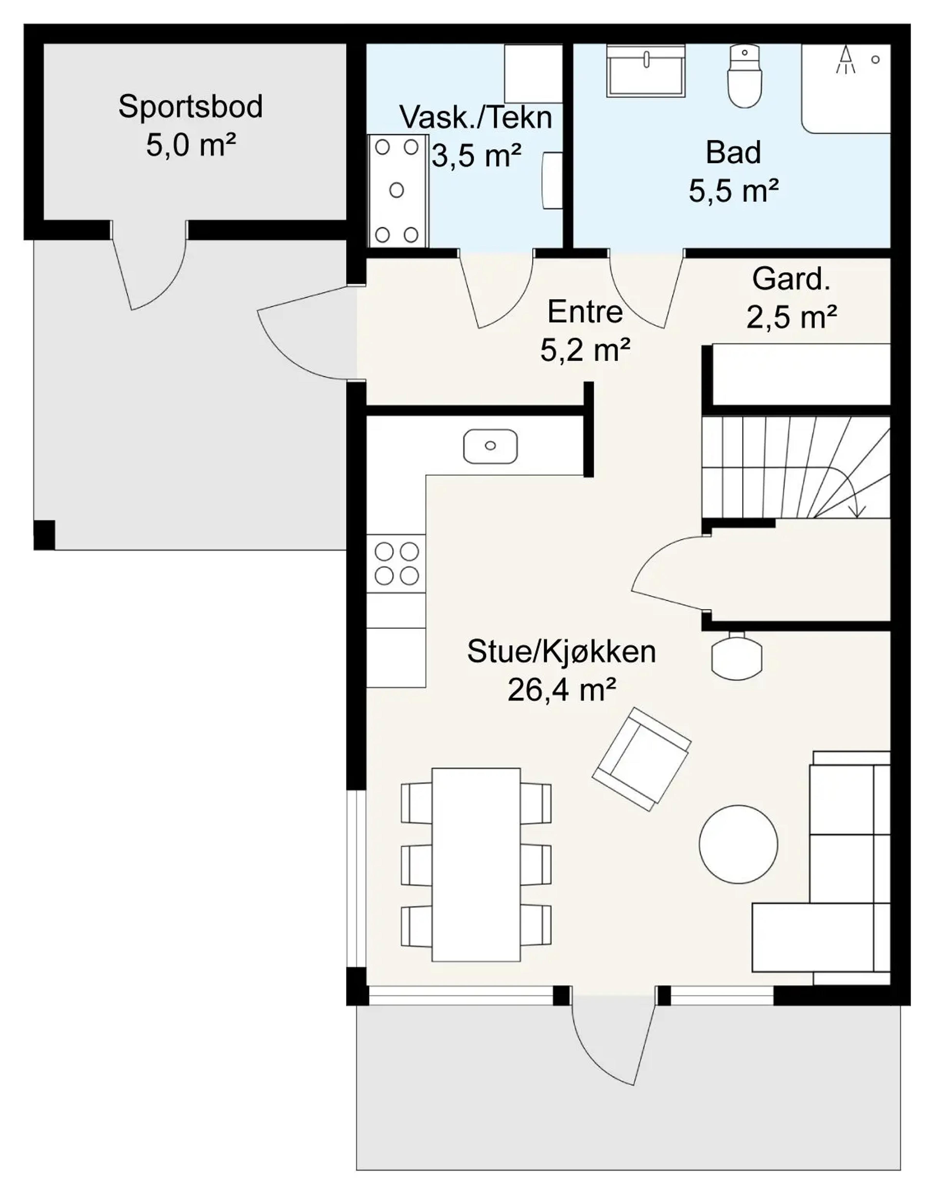 Systemhus Malvik plantegning