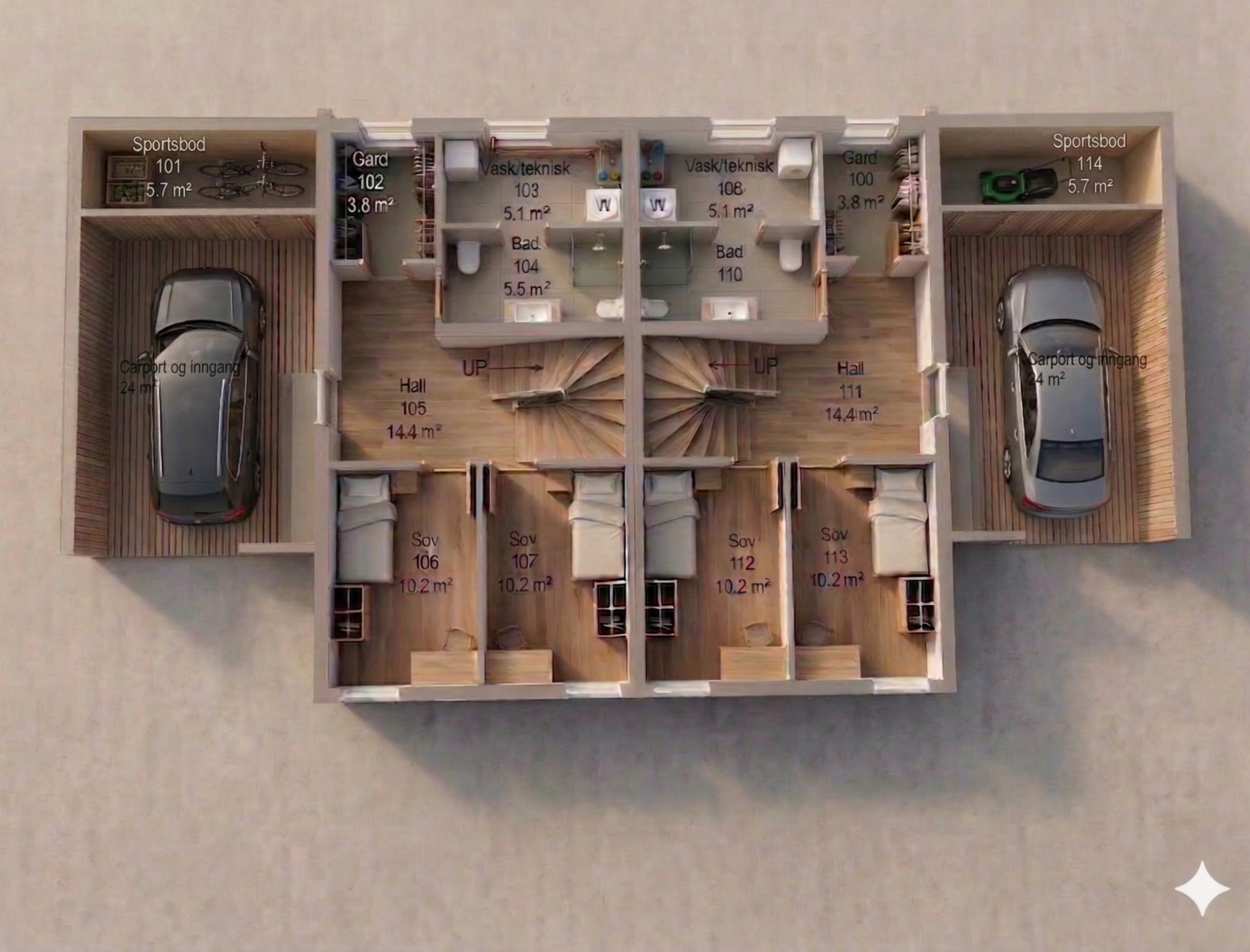 Plantegning underetasje 