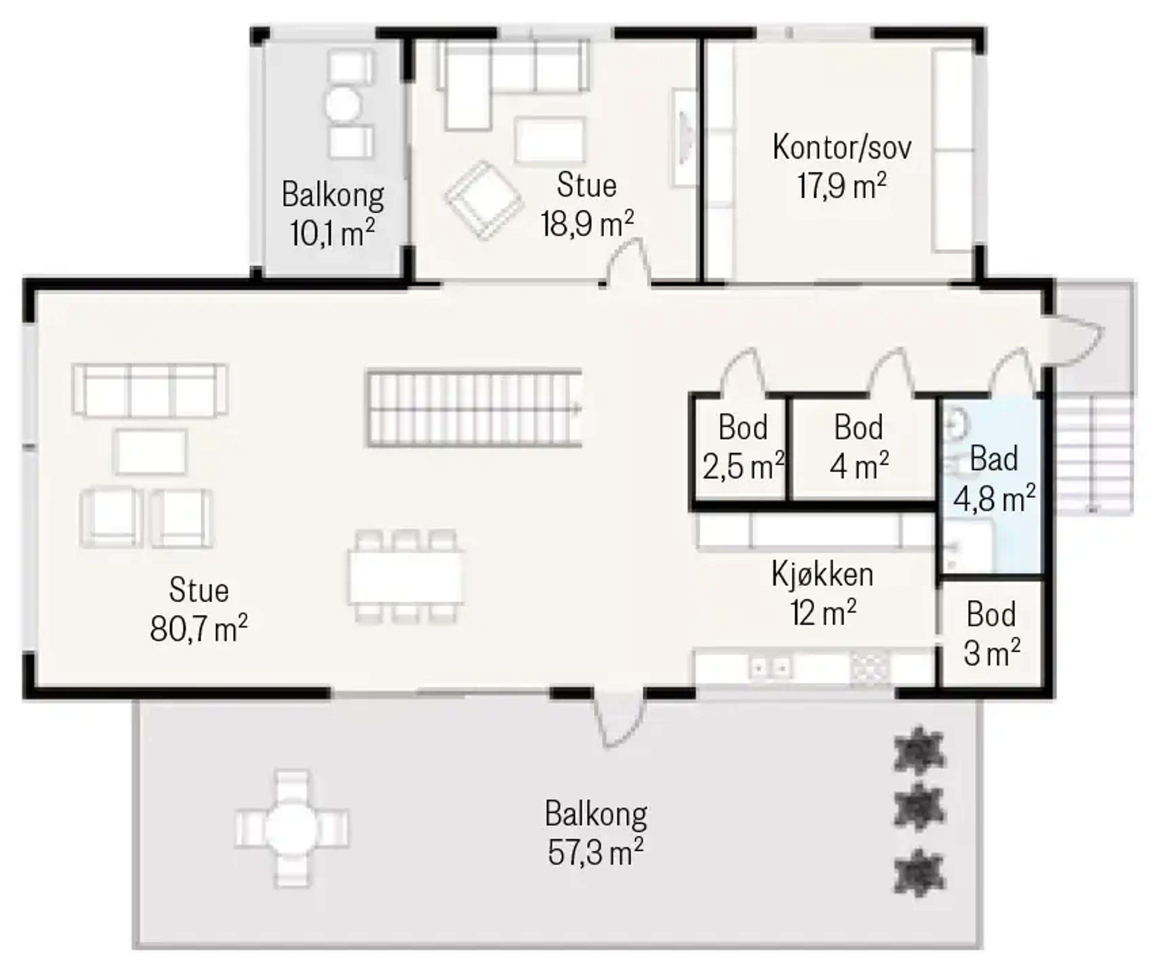 Systemhus Dahl plantegning andre etasje