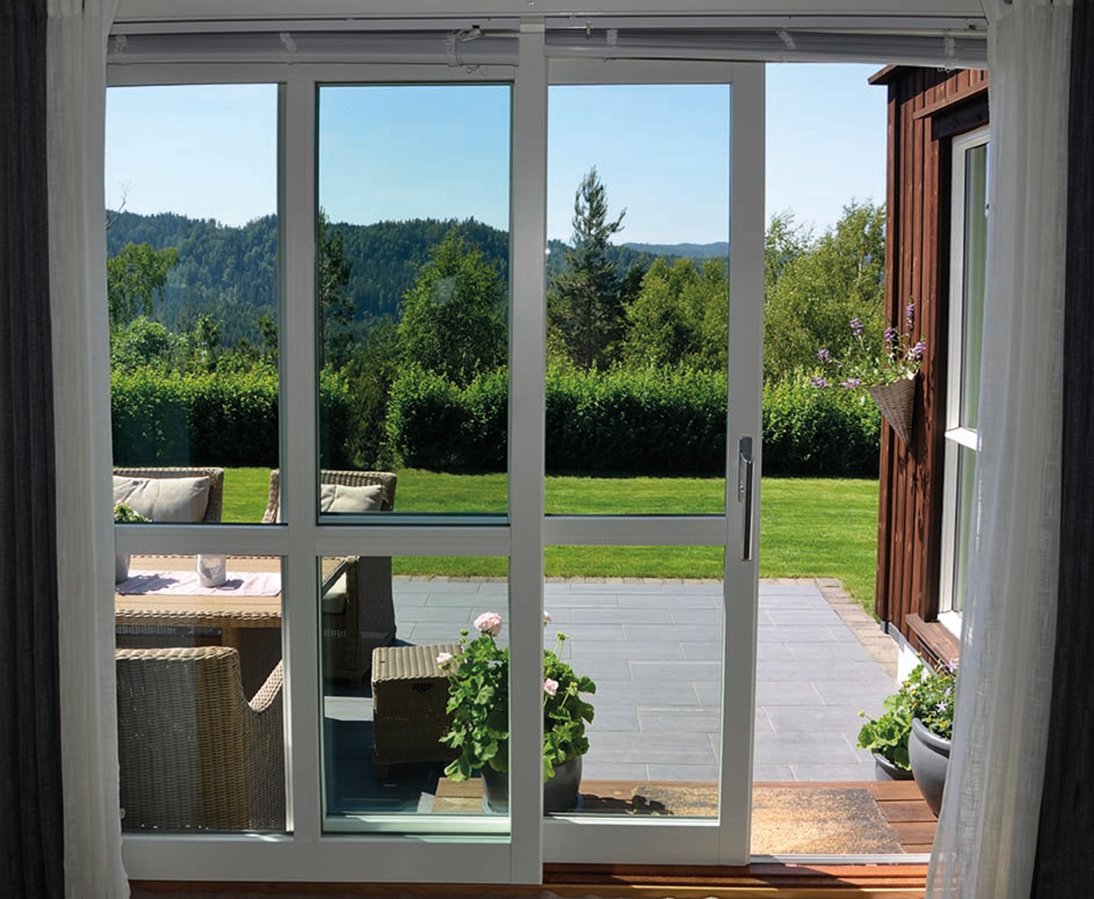 Skyvedør fra Uldal med soldemping