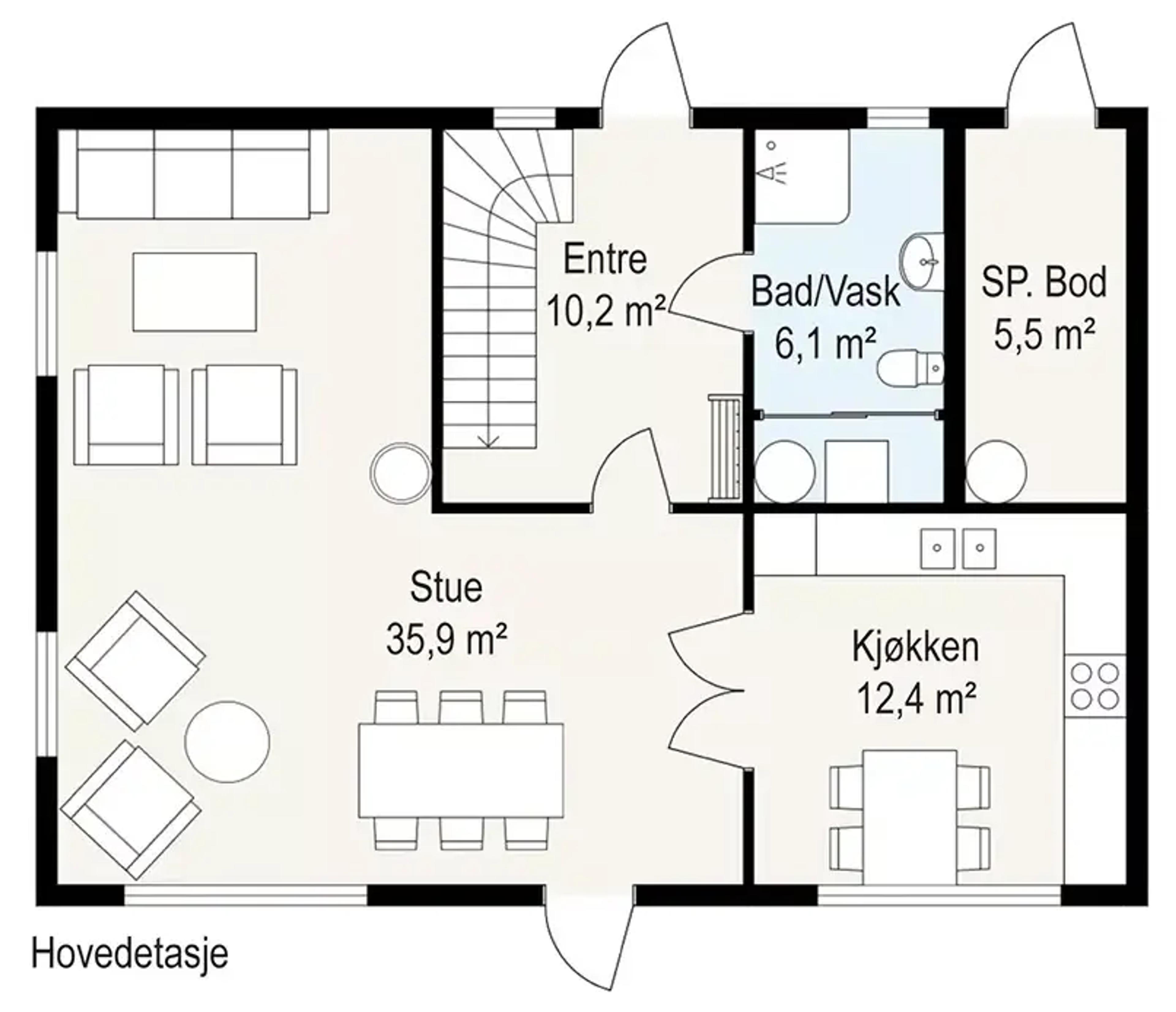 Plantegning Skagen Systemhus første etasje