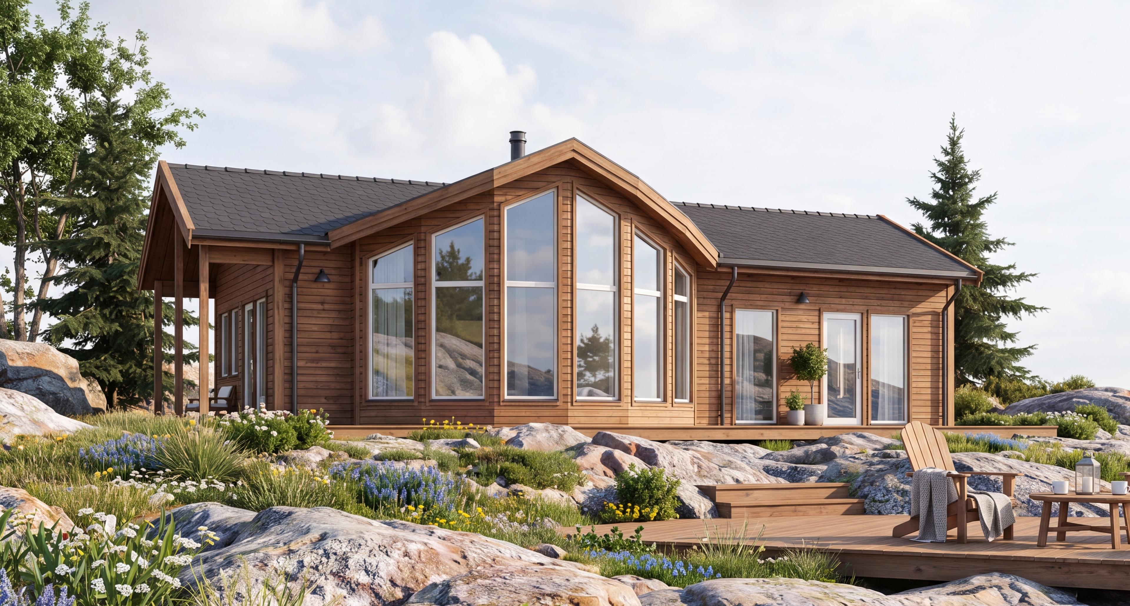 Systemhus hytte Panorama eksteriør