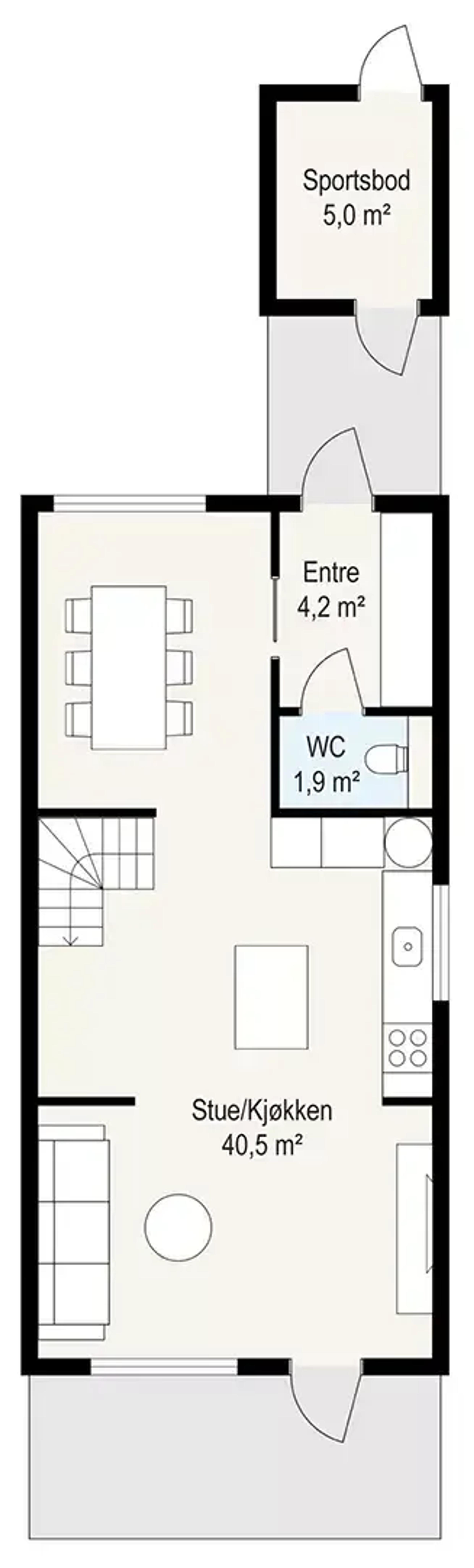 Systemhus Oslo plantegning 2D første etasje 