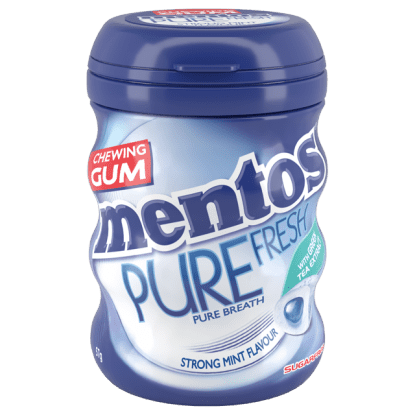 Mentos Pure Fresh Gum Strong Mint Medium Curvy Bottle