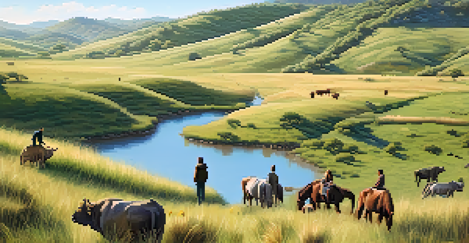 A group of local people observing wildlife in a reserve, showcasing the harmony between humans and nature.