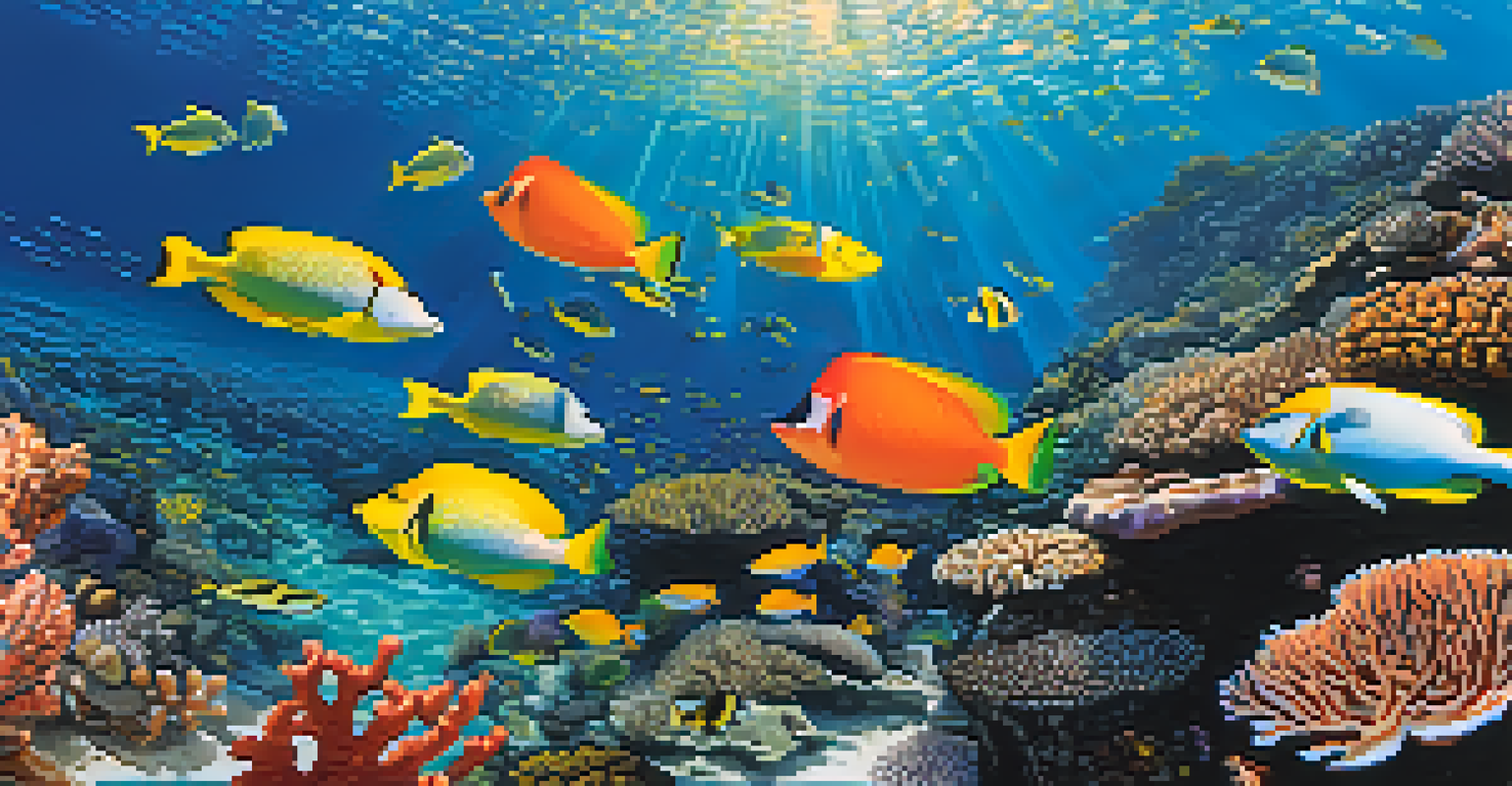 A diver snorkeling in the Similan Islands, surrounded by colorful coral reefs and fish.