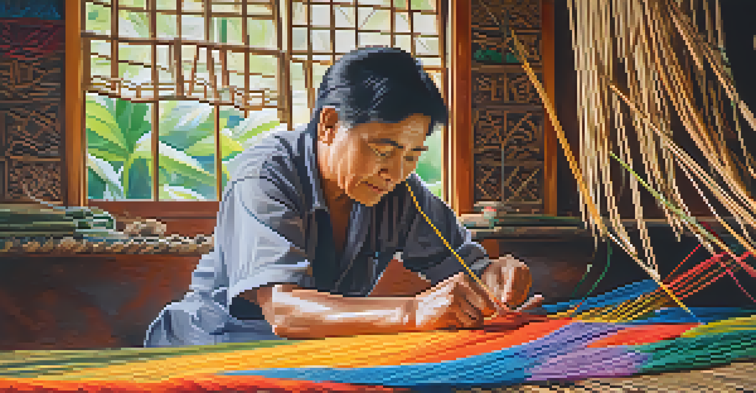 An artisan making a traditional Thai kite, highlighting the intricate craft and materials used.