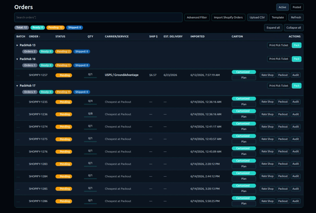 packhub app preview