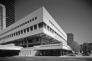 View from 65th and Broadway before renovation and expansion