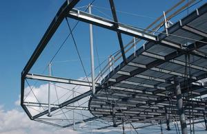 Tensegrity structure detail view