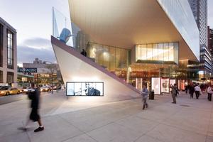 Infopeel at the prow of Broadway and 65th Street