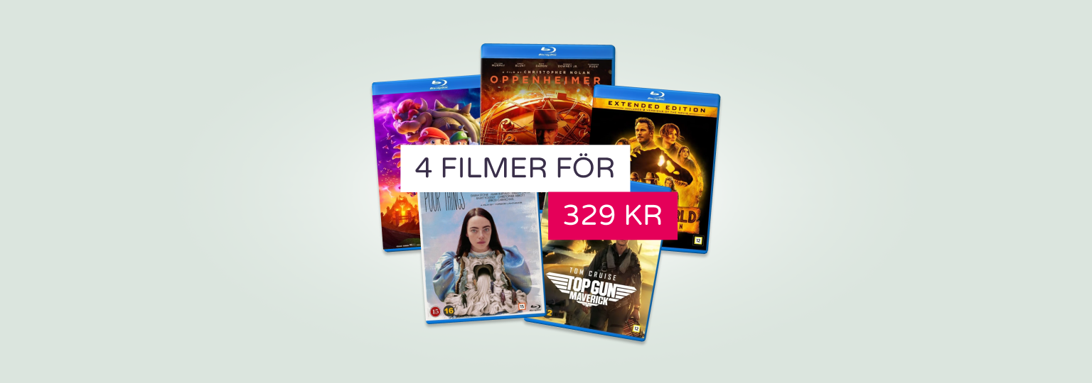 Fyra filmer för 329 kr