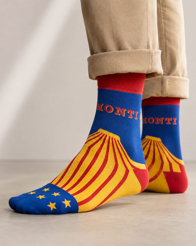 Bedruckte Socken mit Firmenlogo von Monti