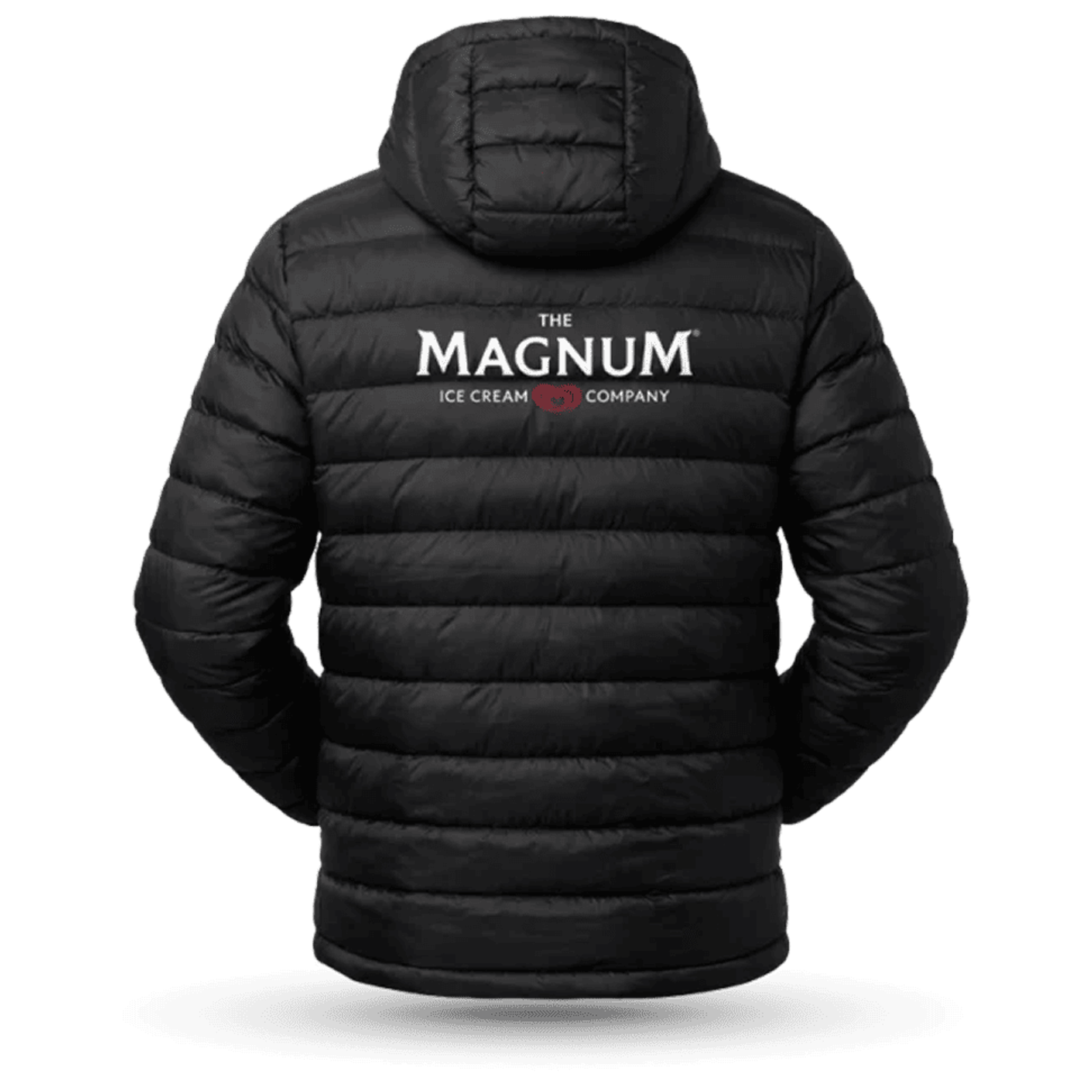 Photo d’une doudoune avec le logo Magnum brodé