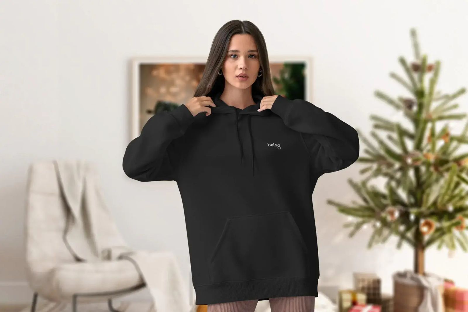 Weihnachtsgeschenk idee werbegeschenk werbeartikel weihnachten bio hoodie bedrucken
