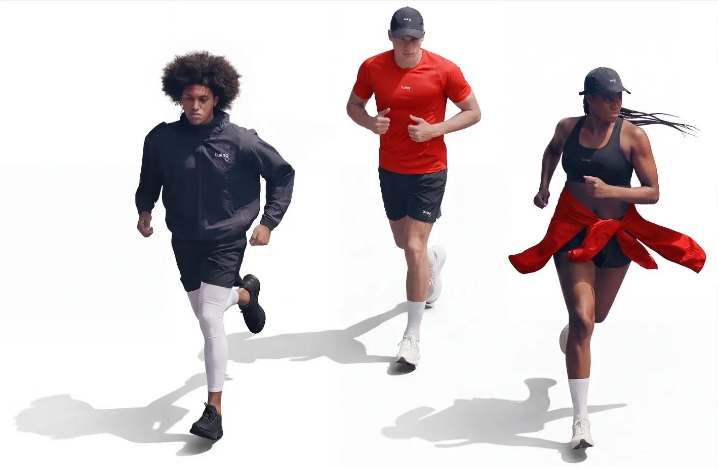 Articles publicitaires imprimés pour la course de l’aéroport de Zurich – t-shirt de course, casquette, gourde de sport, sac de gym, Twing Zoug