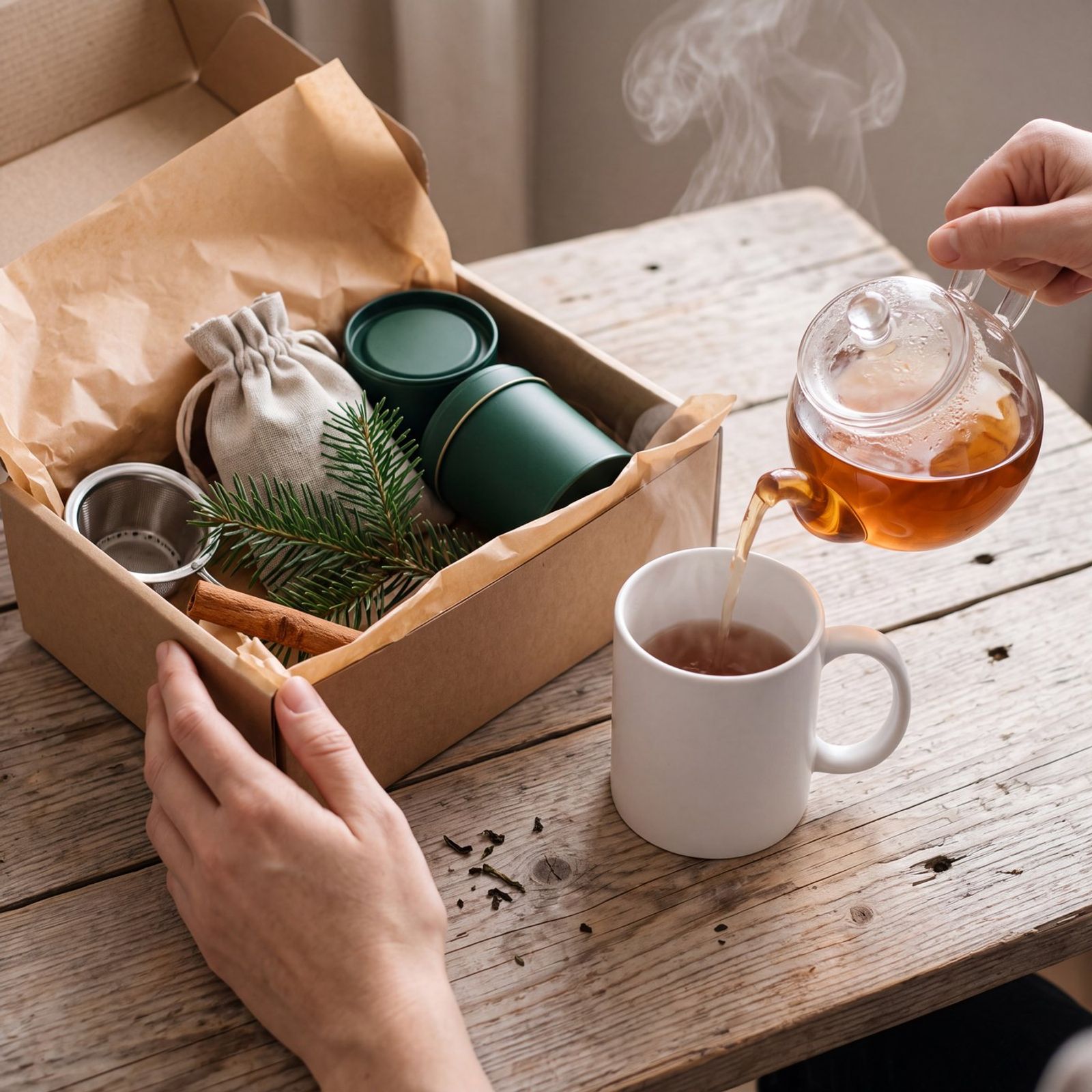 Tee-Set von Twing: Tasse und Teeset in einer Geschenkbox