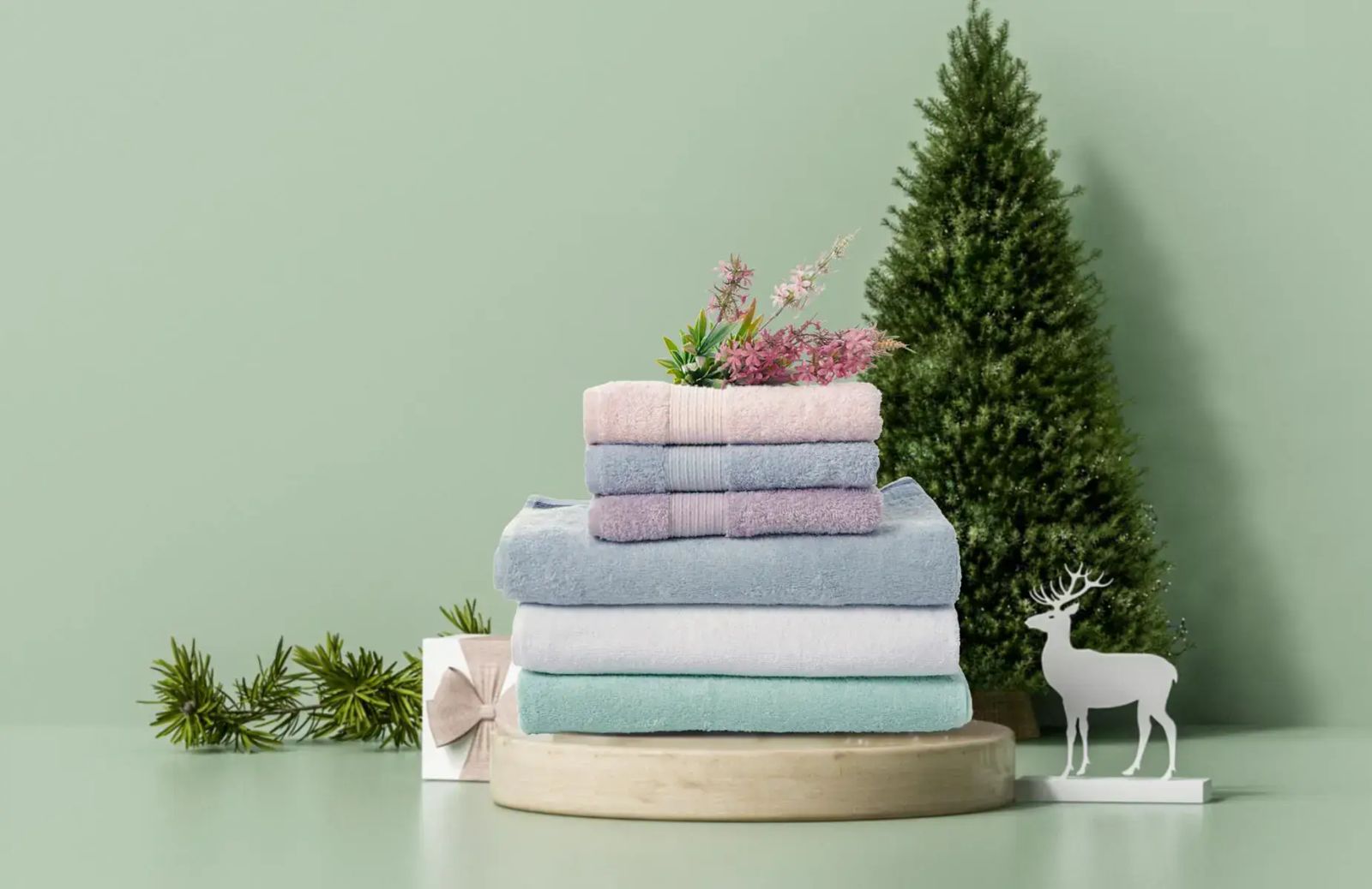 Weihnachtsgeschenk idee werbegeschenk werbeartikel weihnachten badetuch bedrucken