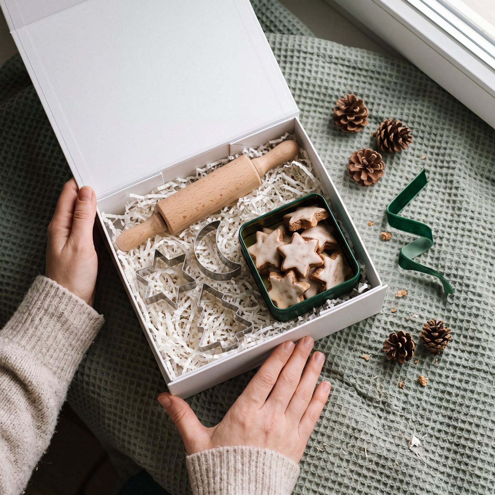 Guetzli-Set von Twing: Guetzliform, Guetzlibox und Wallholz in einer Geschenkbox