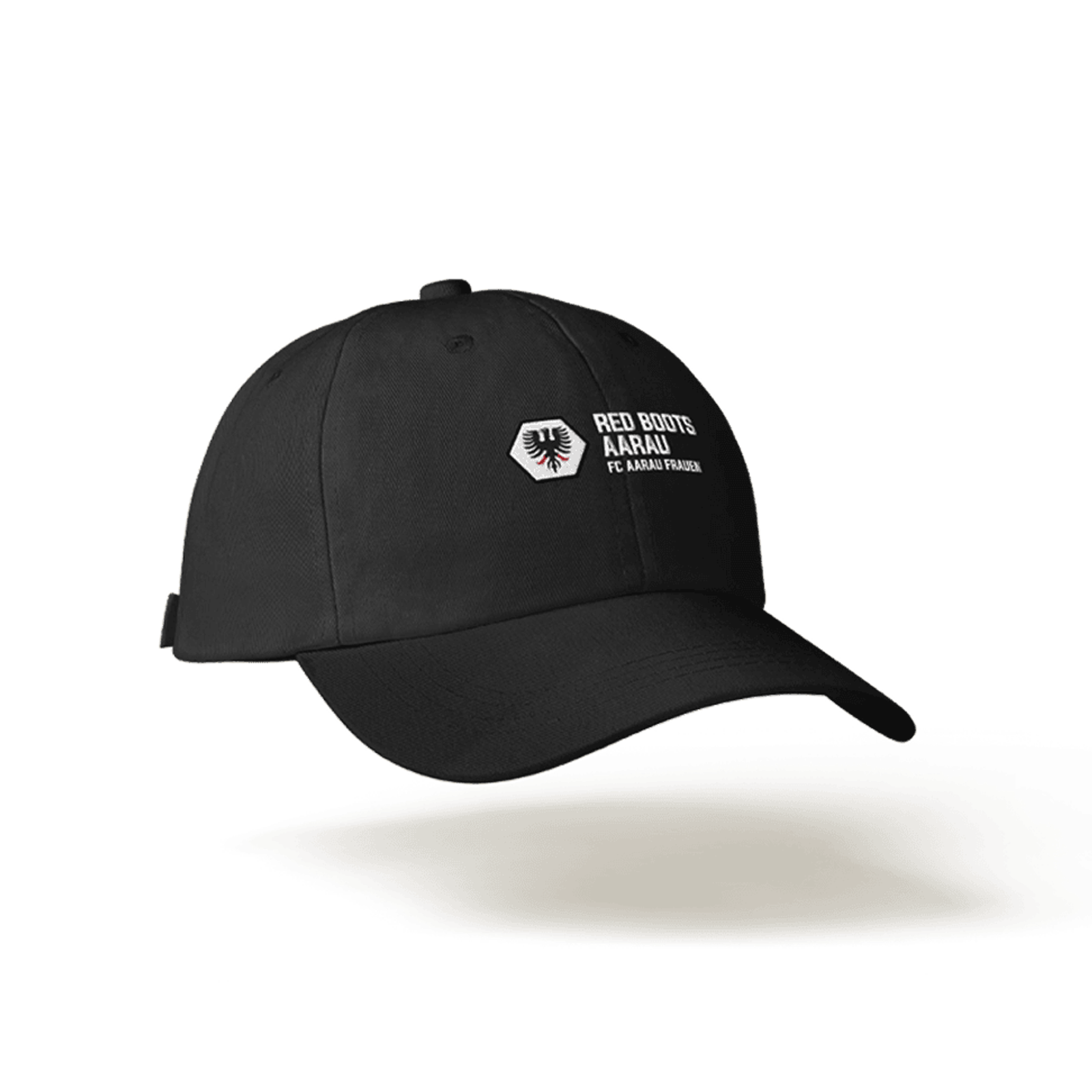 Photo d’une casquette avec le logo brodé des Red Boots Aarau sur le devant