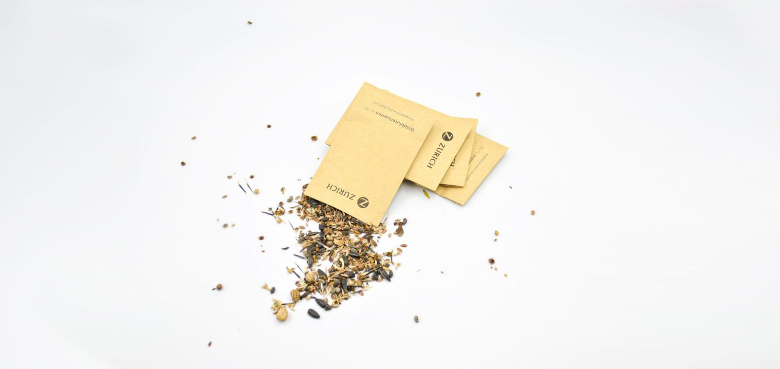 Sachet de graines de fleurs sauvages avec le logo Zurich
