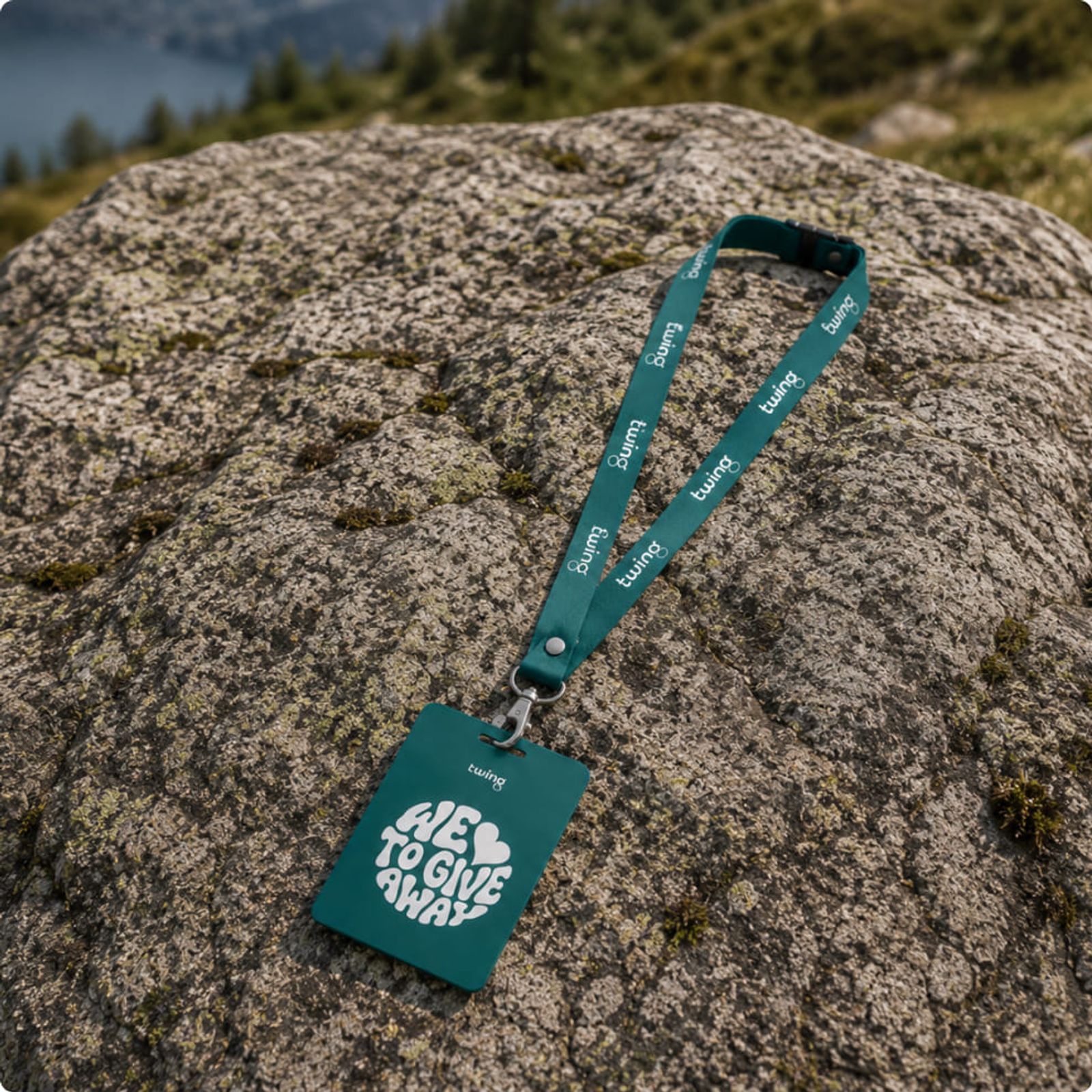 Tour de cou en rPET certifié GRS, imprimé durablement