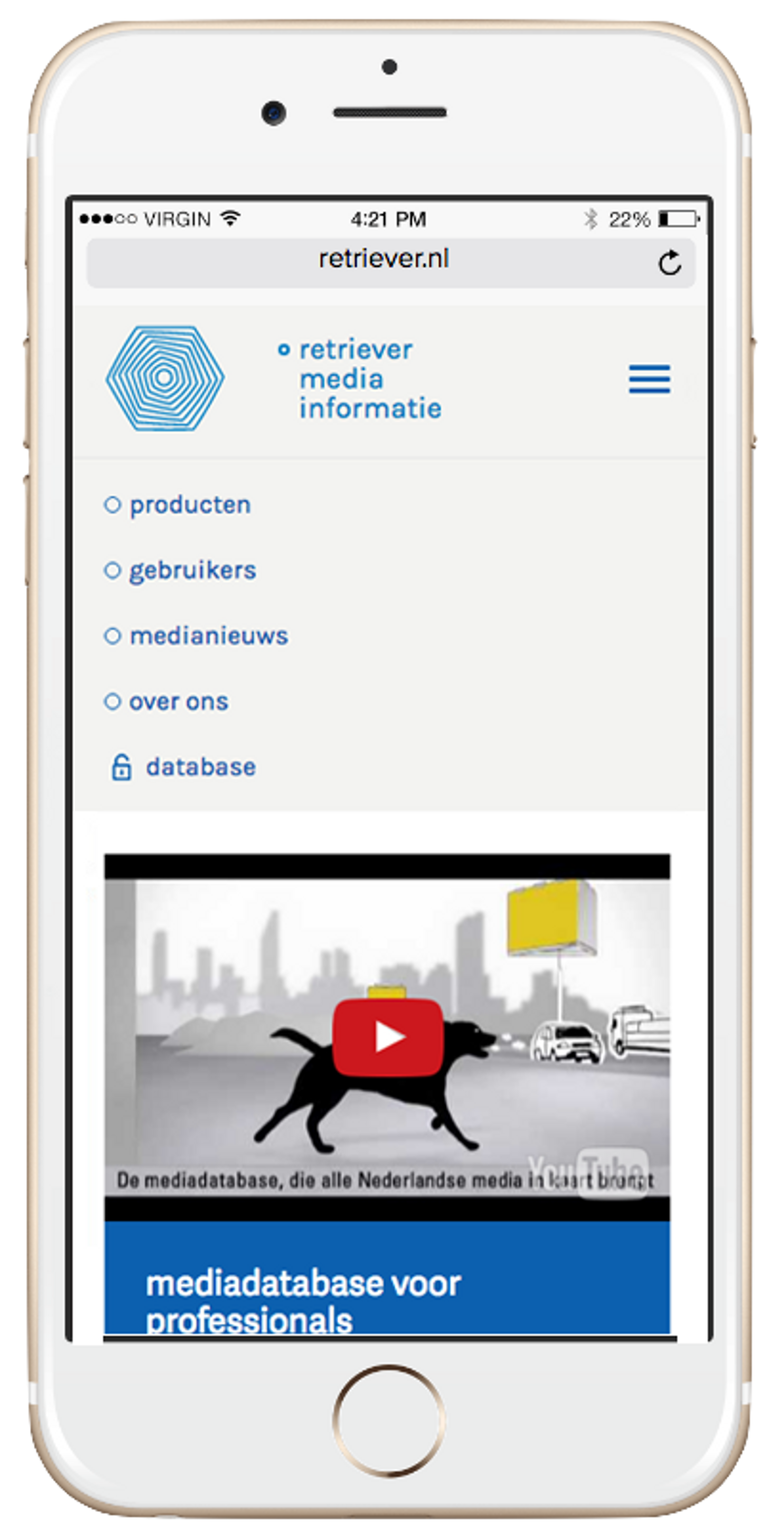 Mediadatabase Retriever.nl nu ook mobiel beschikbaar