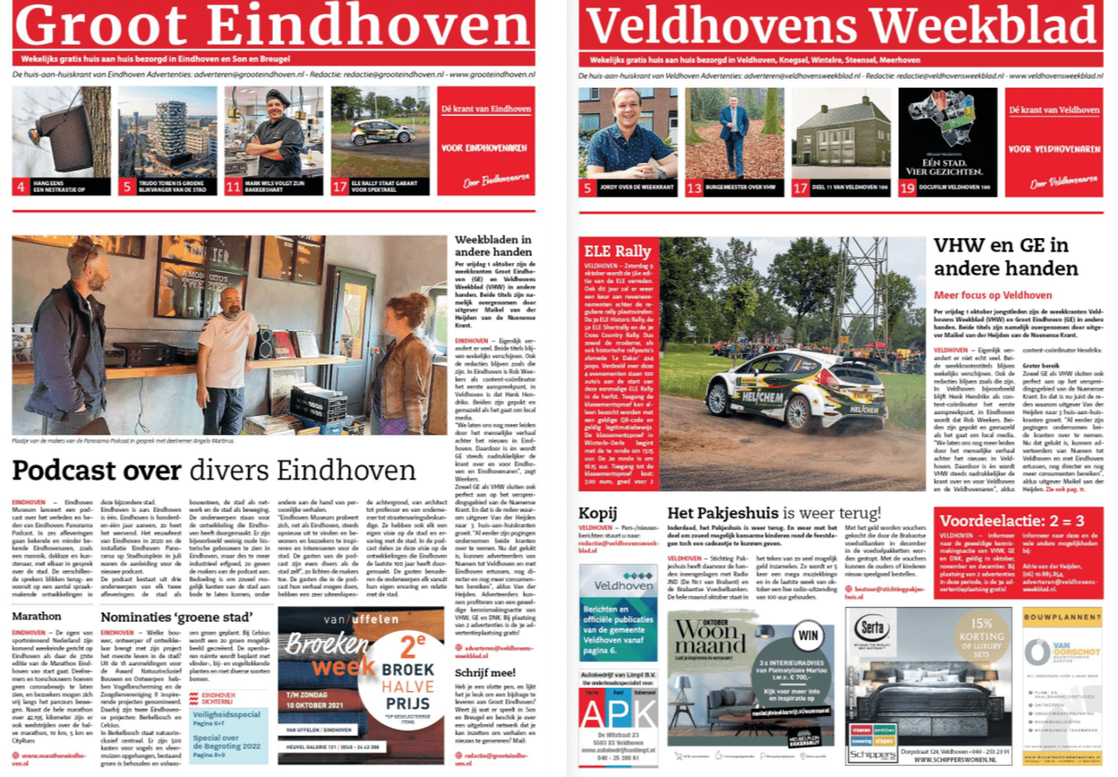 Groot Eindhoven en Veldhovens Weekblad naar Uitgeverij Van der Heijden