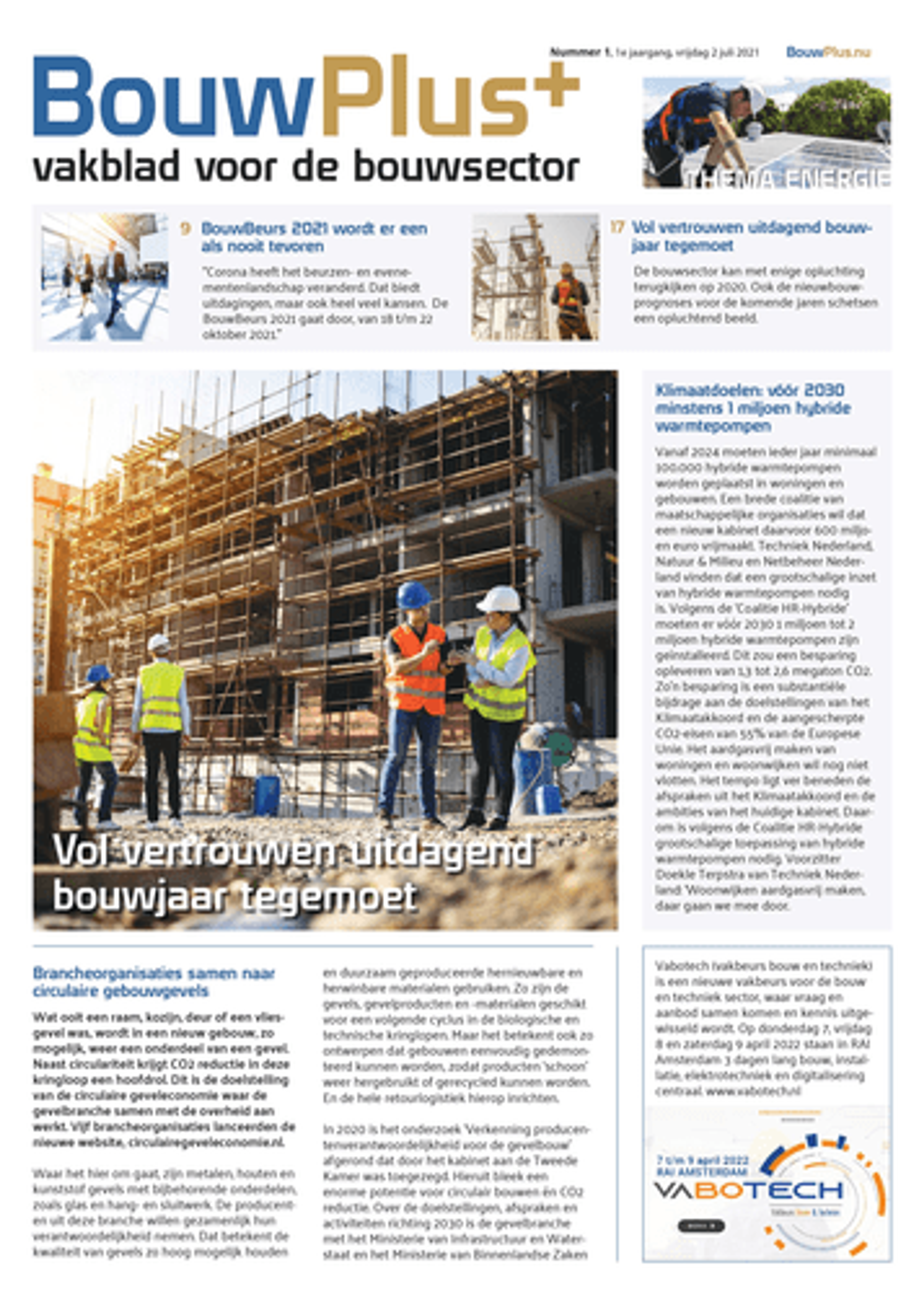 PLUS vakmedia B.V. lanceert  het vakblad BouwPlus