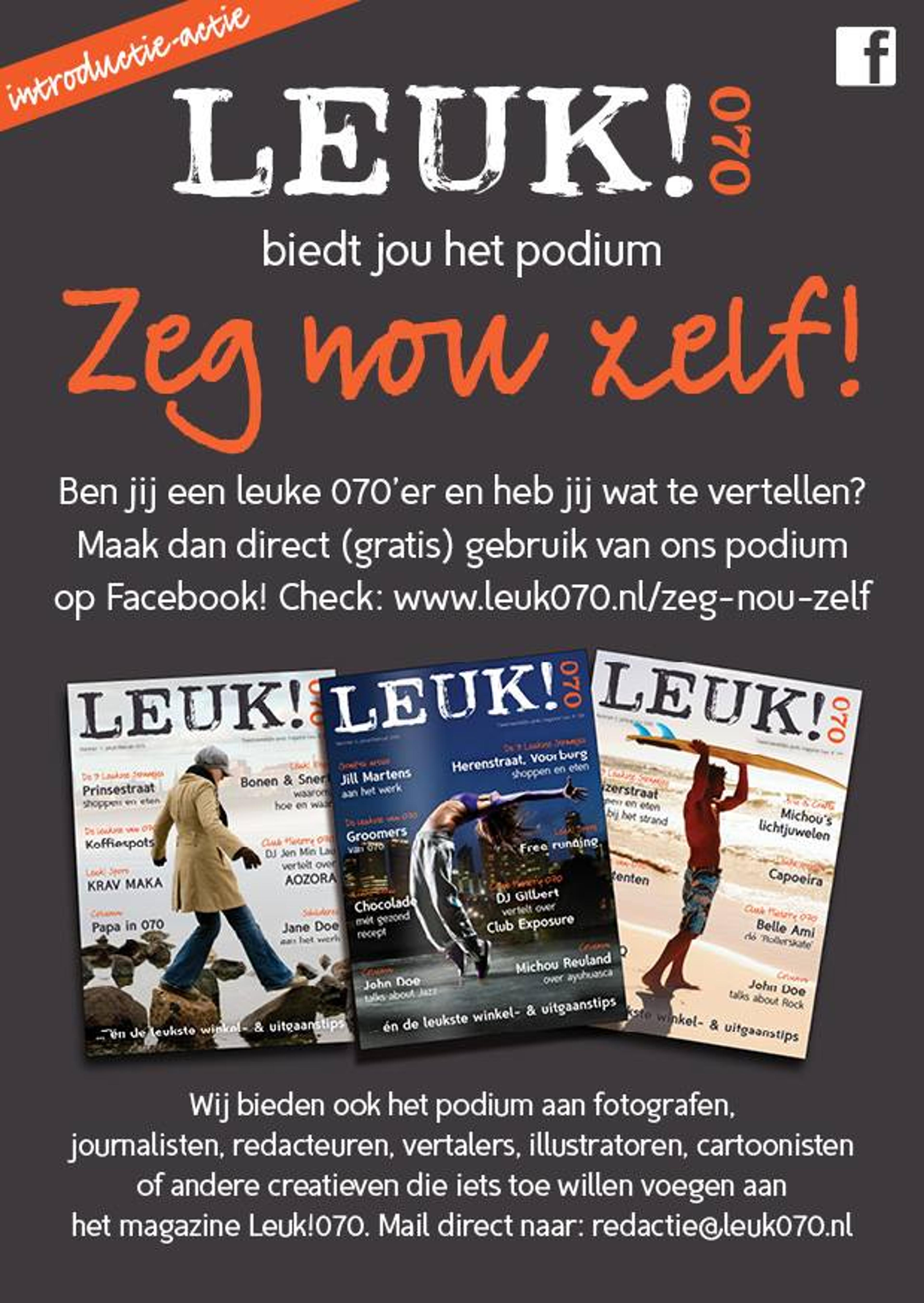 Den Haag krijgt in april een nieuw ‘feel-good magazine’: Leuk!070