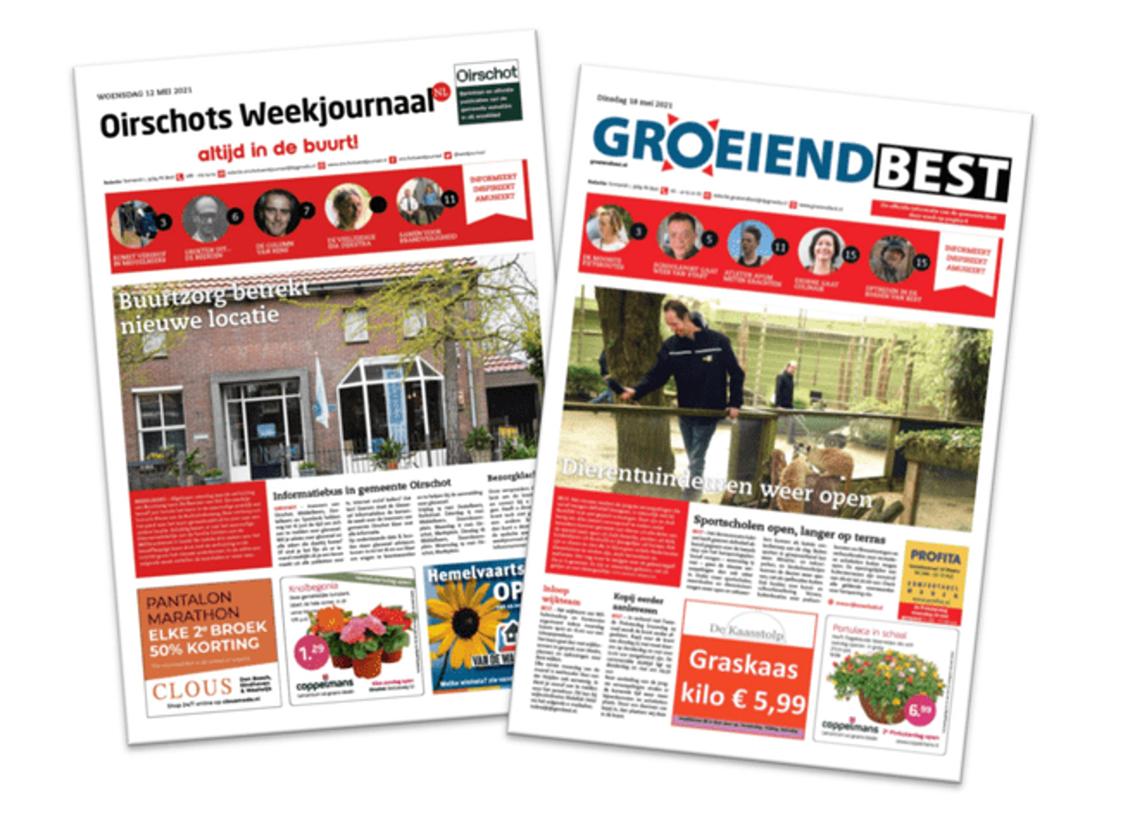Oirschots Weekjournaal en Groeiend Best naar Uitgeverij Em. de Jong