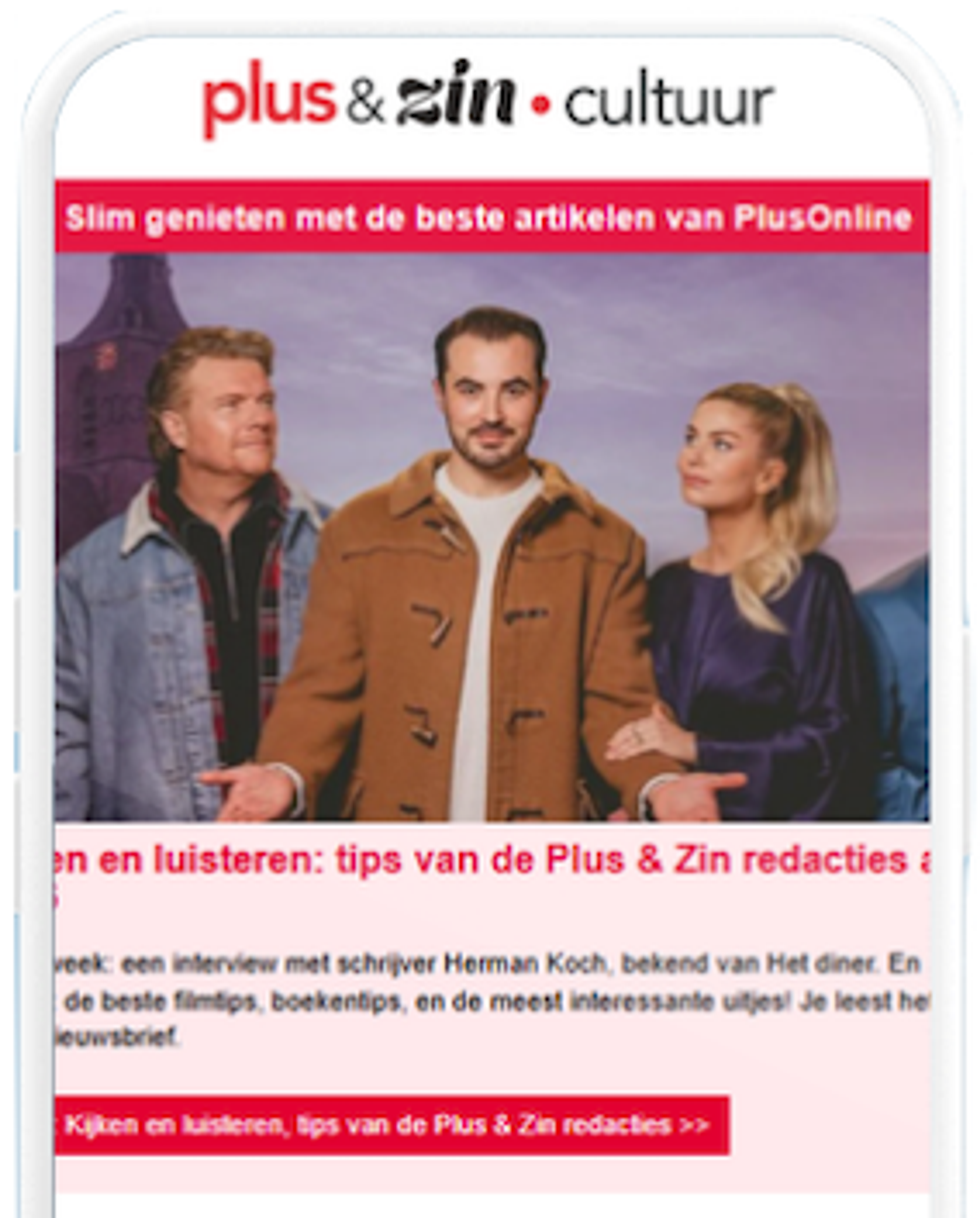 nieuwsbrief Plus & Zin Cultuur