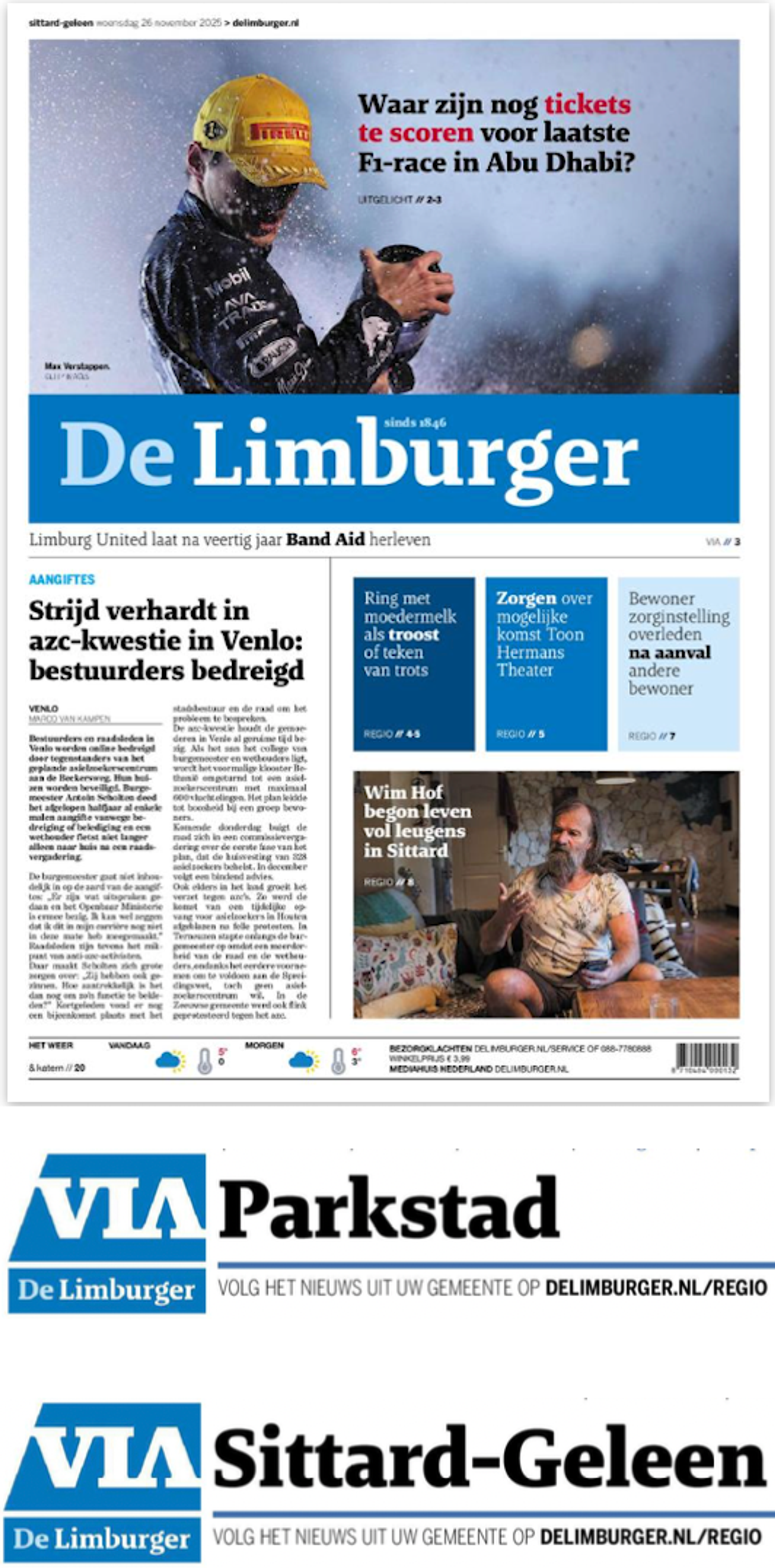 Uniforme editienamen voor De Limburger en VIA weekkrant | R…