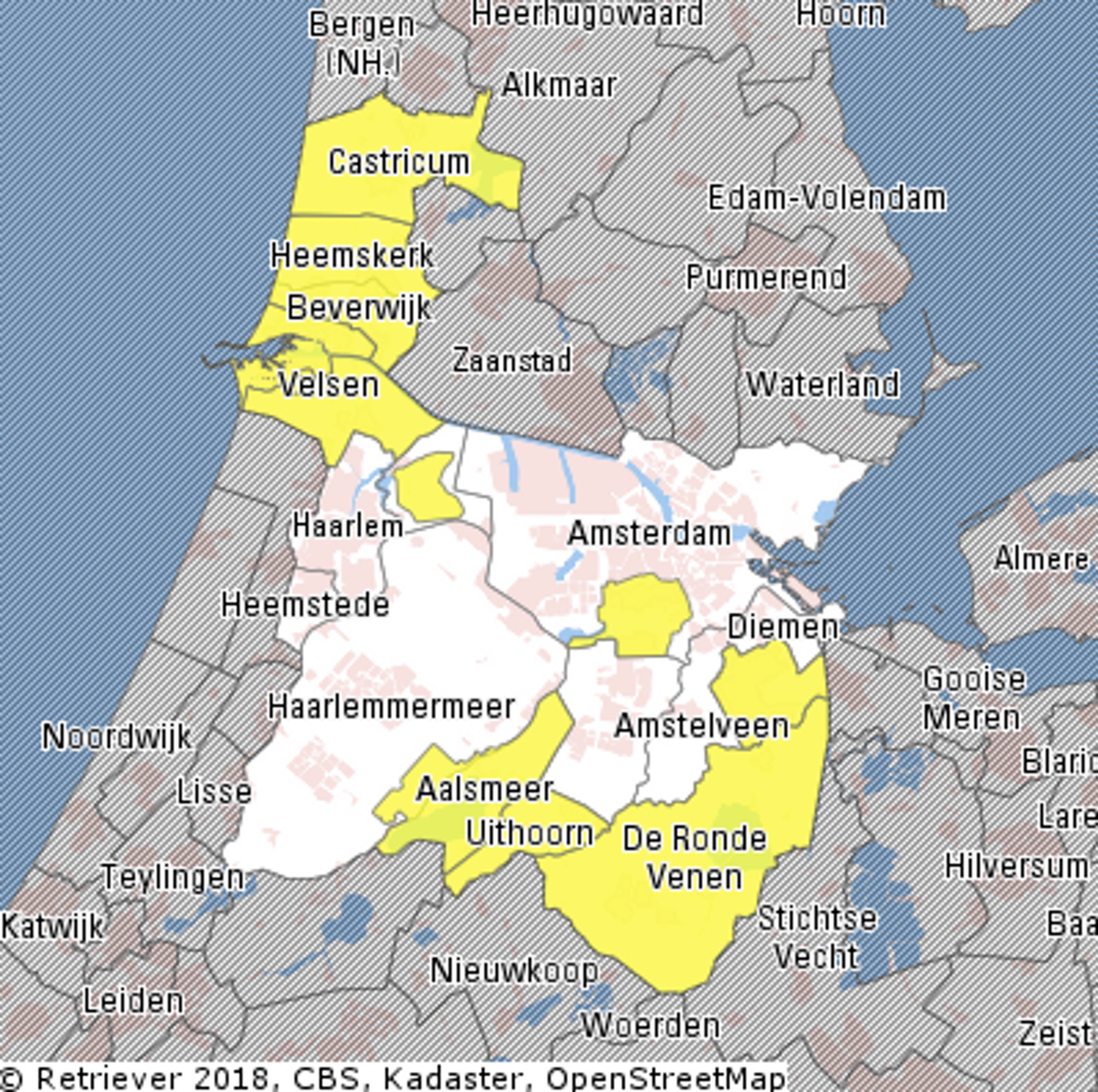 Dekking de Persgroep Nederland in regio Amsterdam