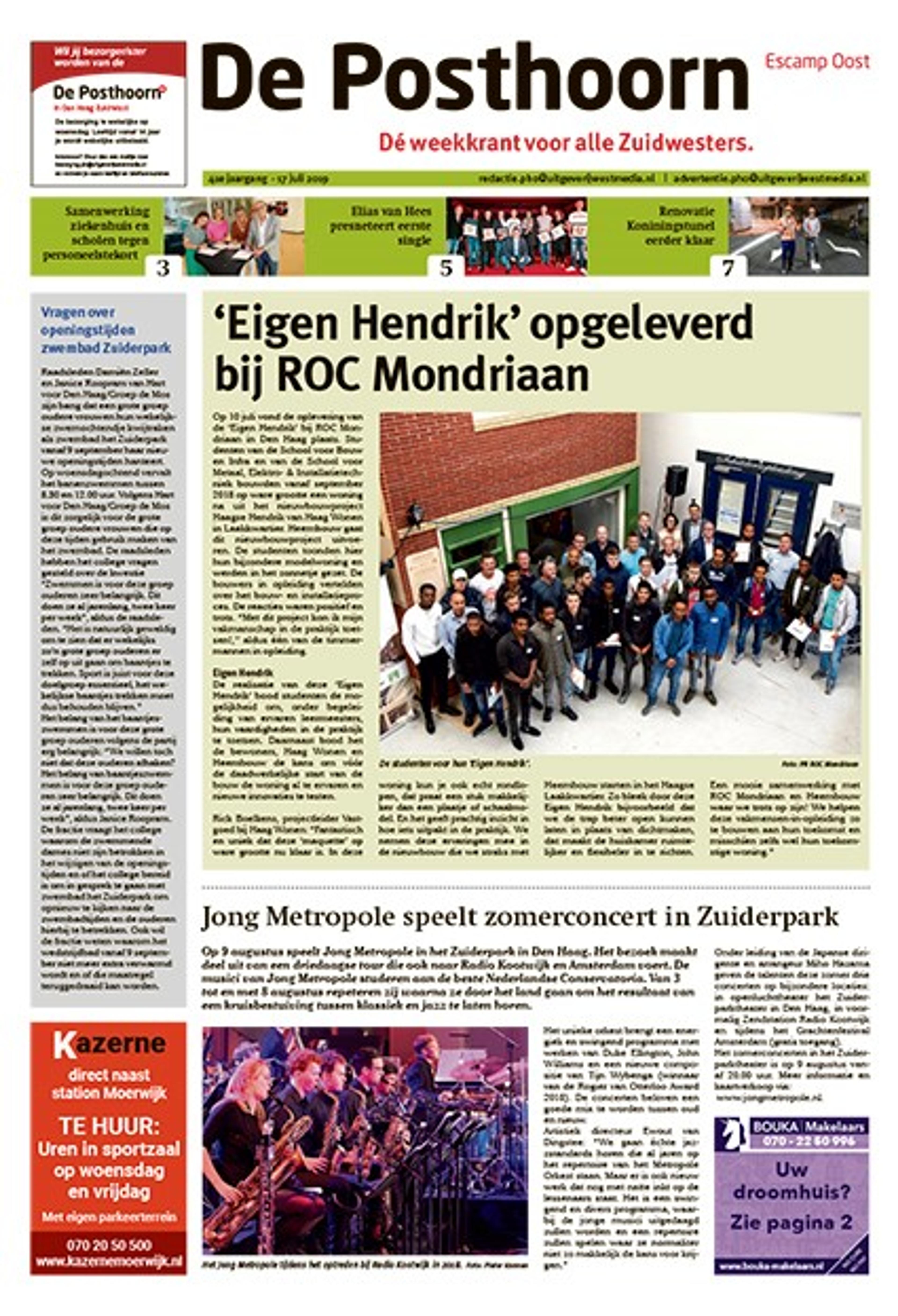 De exploitatie van drie Posthoorn-edities wijzigt