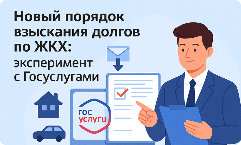 Стартовал эксперимент по взысканию долгов за ЖКУ через Госуслуги