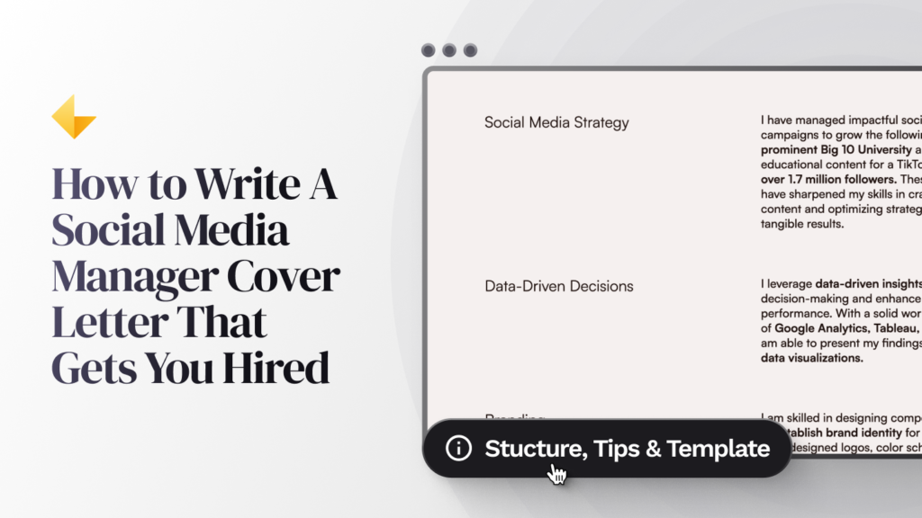 Guide to A Social Media Manager Cover Letter That Gets You Hired